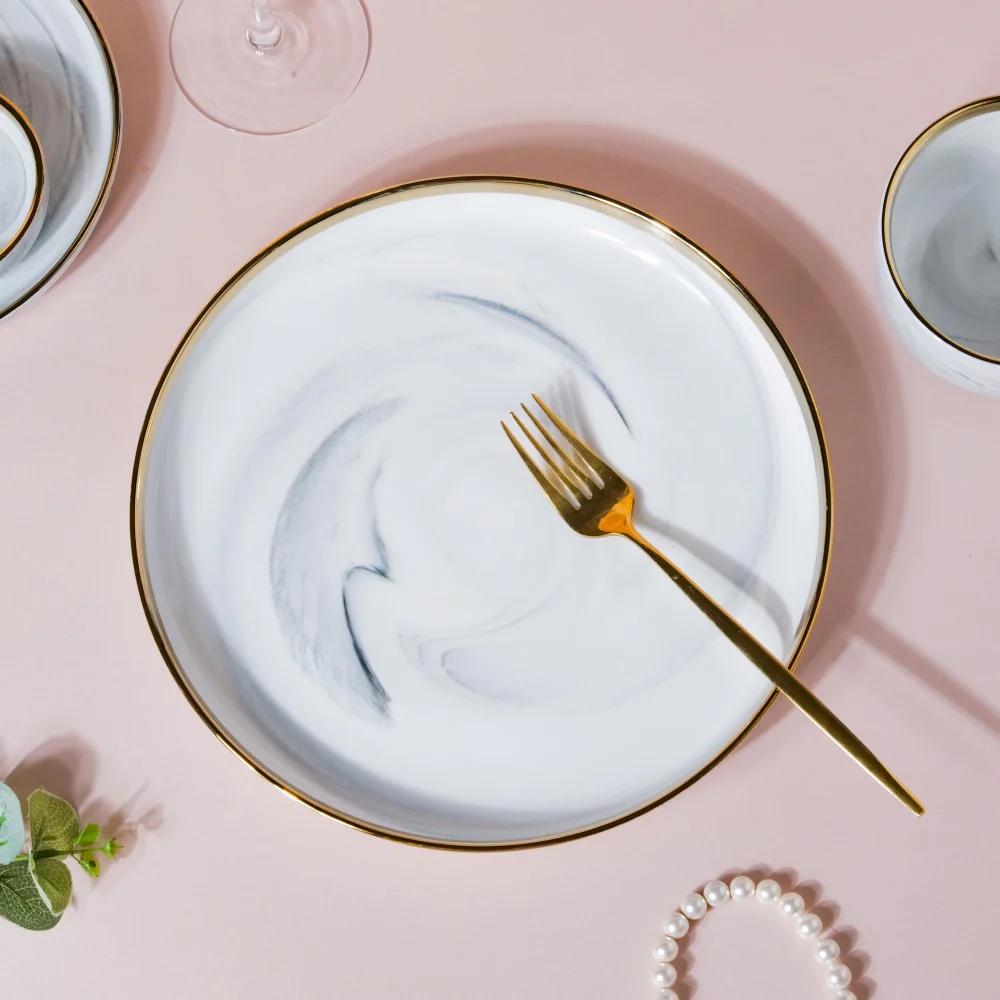 Grey Marble 20 Piece Dinner Set For 6 - Image 6
