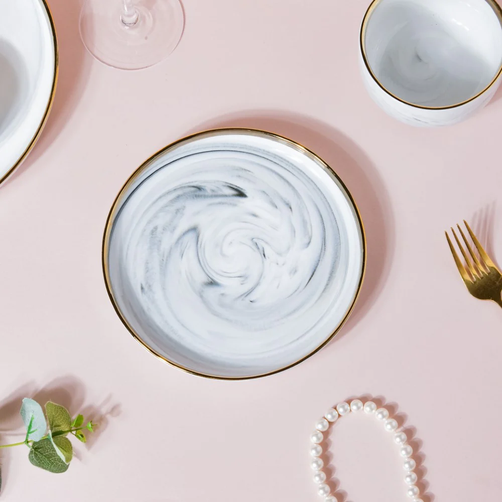 Grey Marble 20 Piece Dinner Set For 6 - Image 7