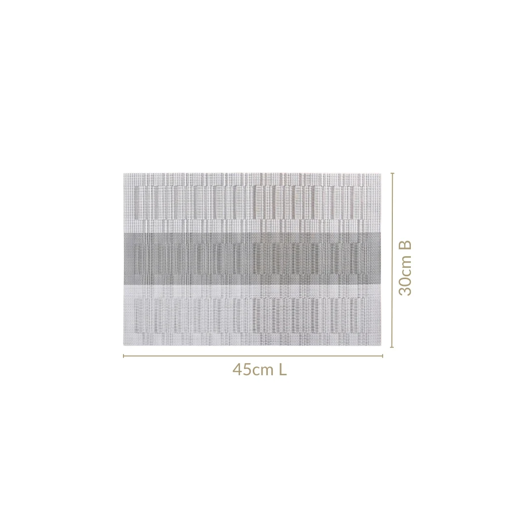 Grey Toned And Textured Mat Set Of 6 - Image 4