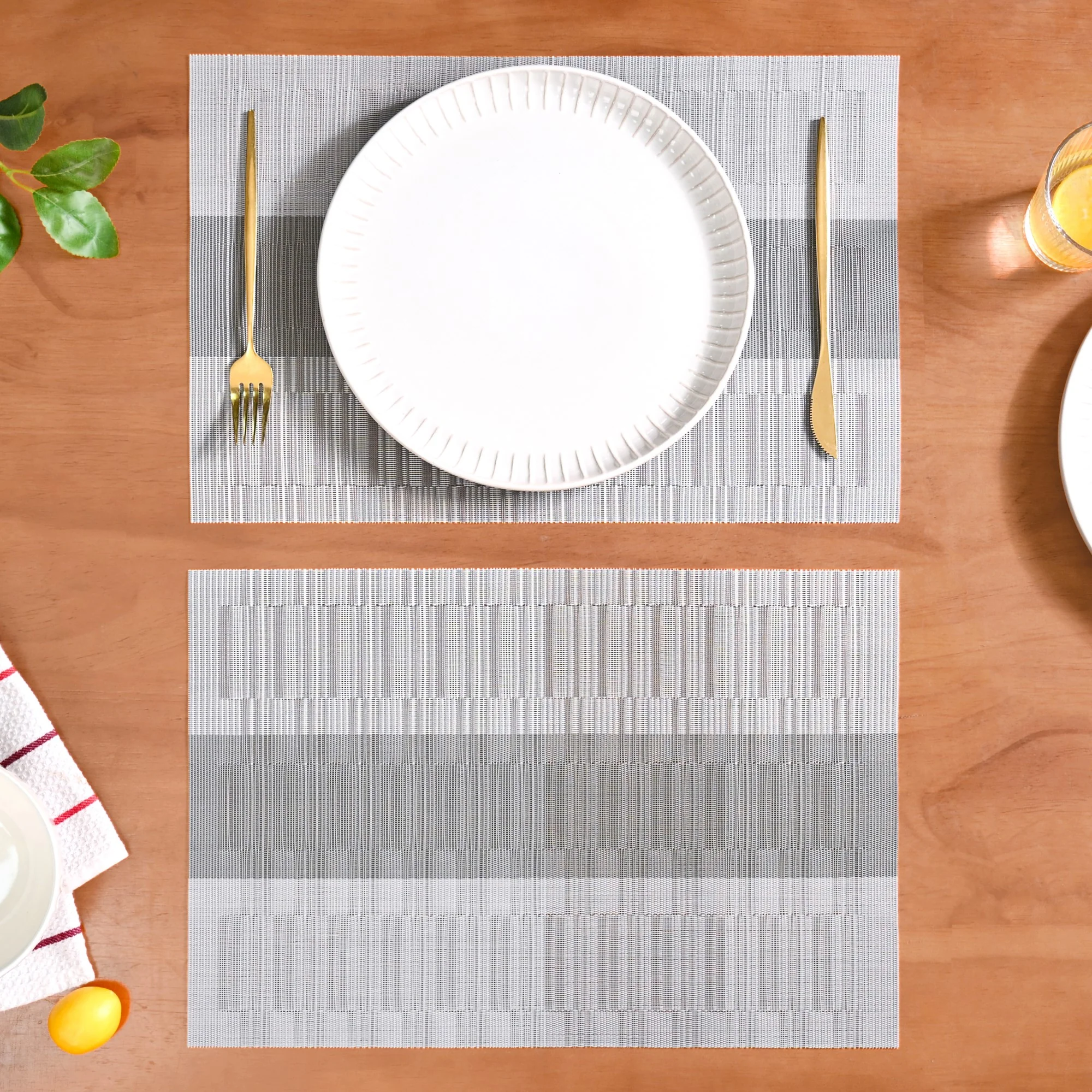 Grey Toned And Textured Mat Set Of 6 - Image 7