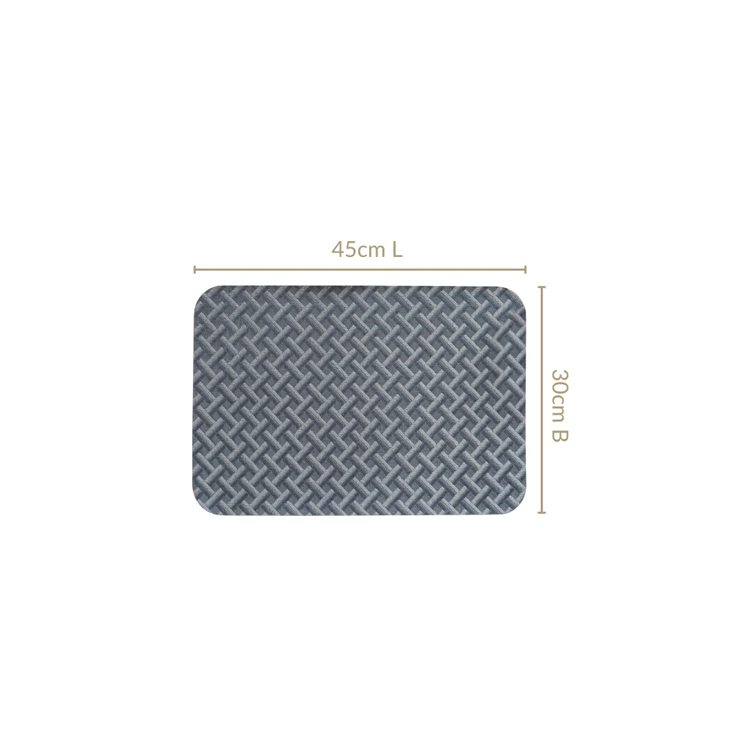 Greyish Blue Weave Pattern Tablemat Set Of 6 - Image 4