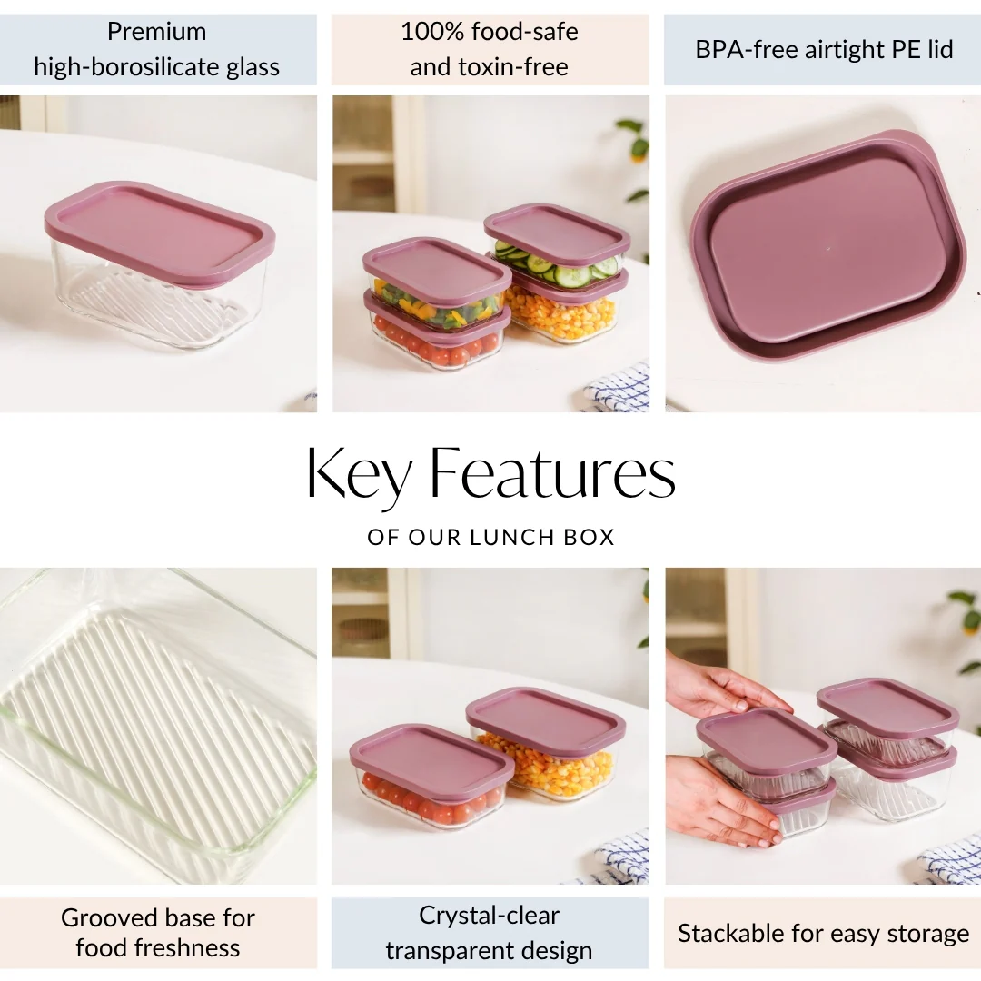 Groovo Food Container Set Of 4 M 520ml L 750ml - Image 5