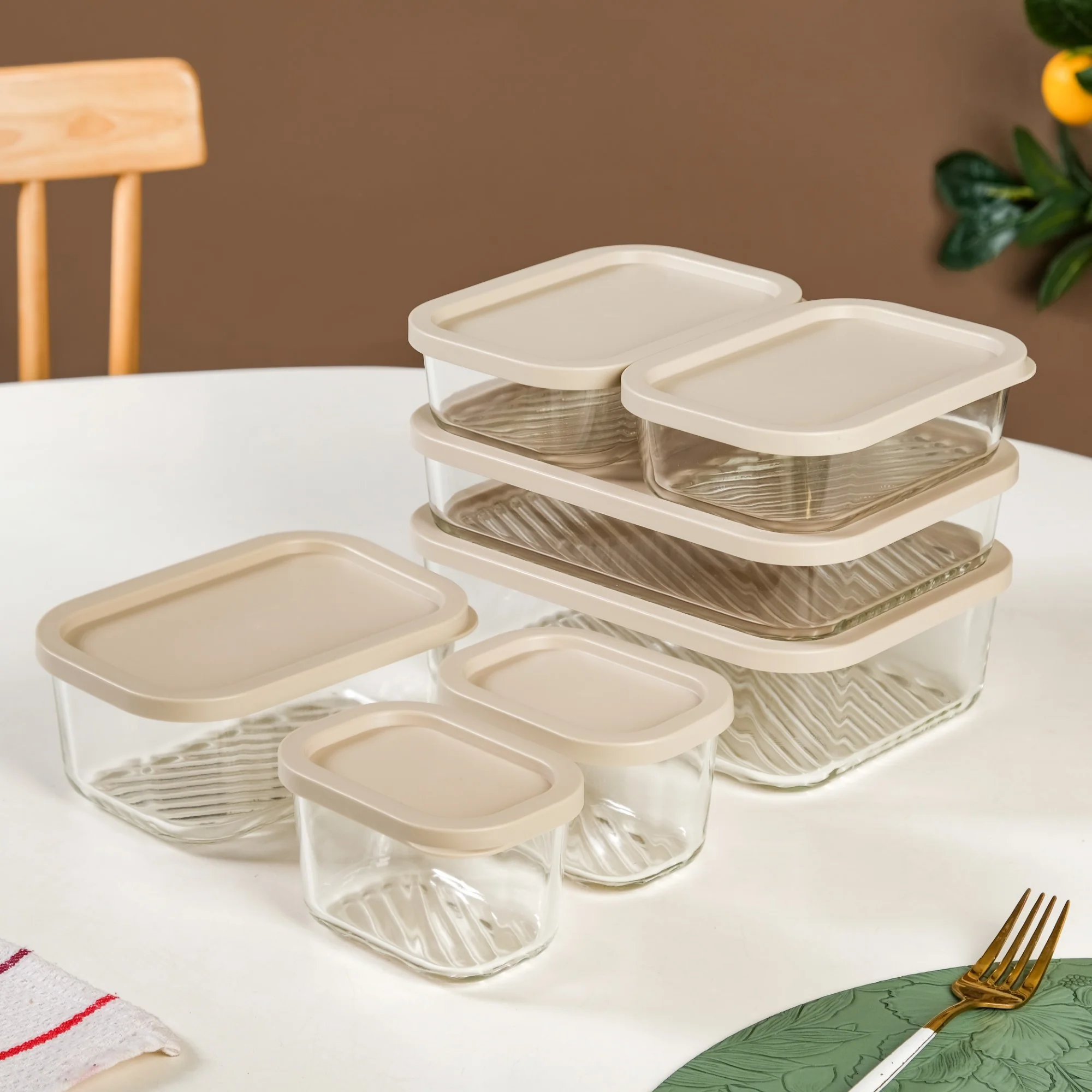 Groovo Premium Airtight Glass Containers Set Of 7 S 310ml M 520ml L 750ml XL 1200ml XXL 1700ml - Image 4