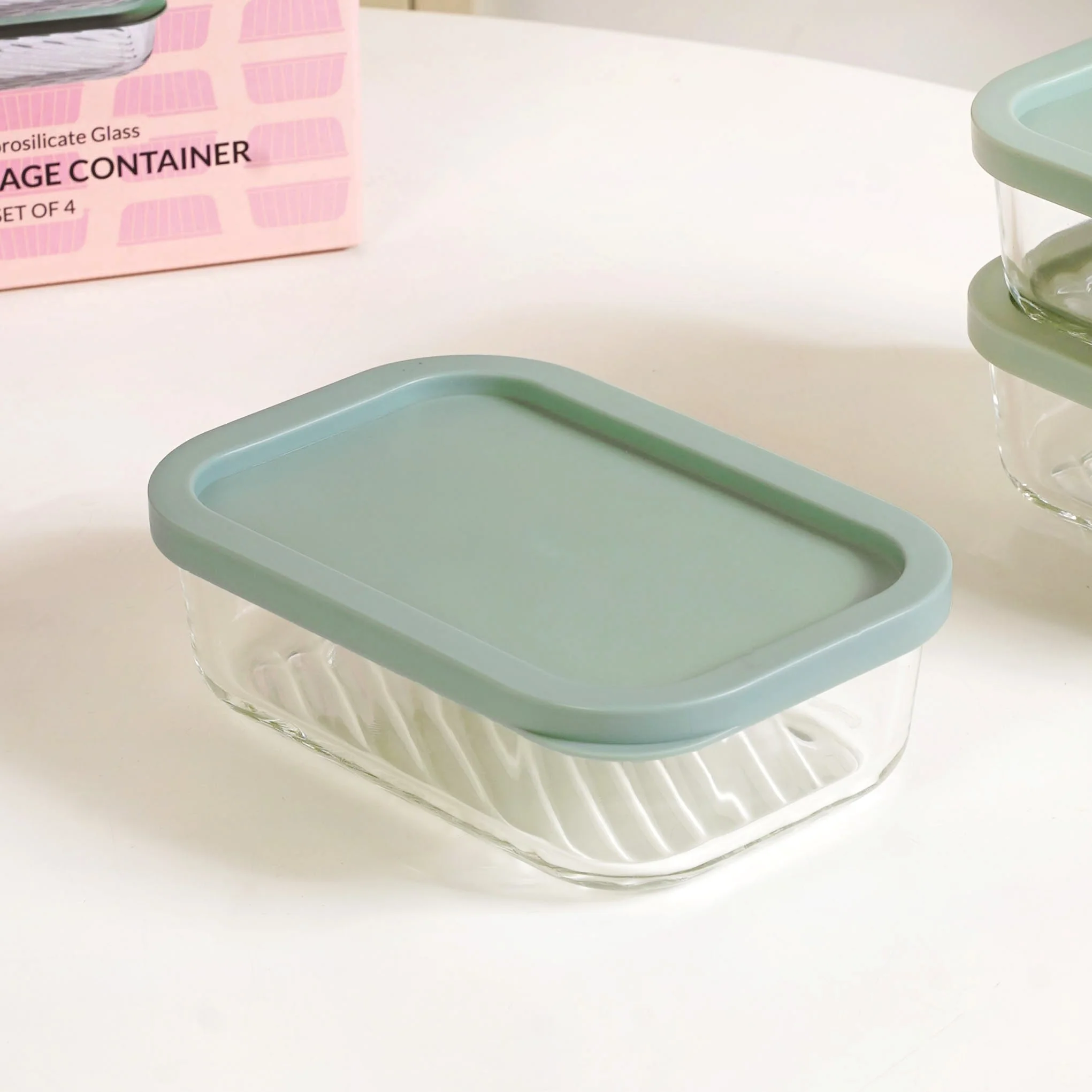 Groovo Storage Container Set Of 4 Sage Green M 520ml L 750ml - Image 6