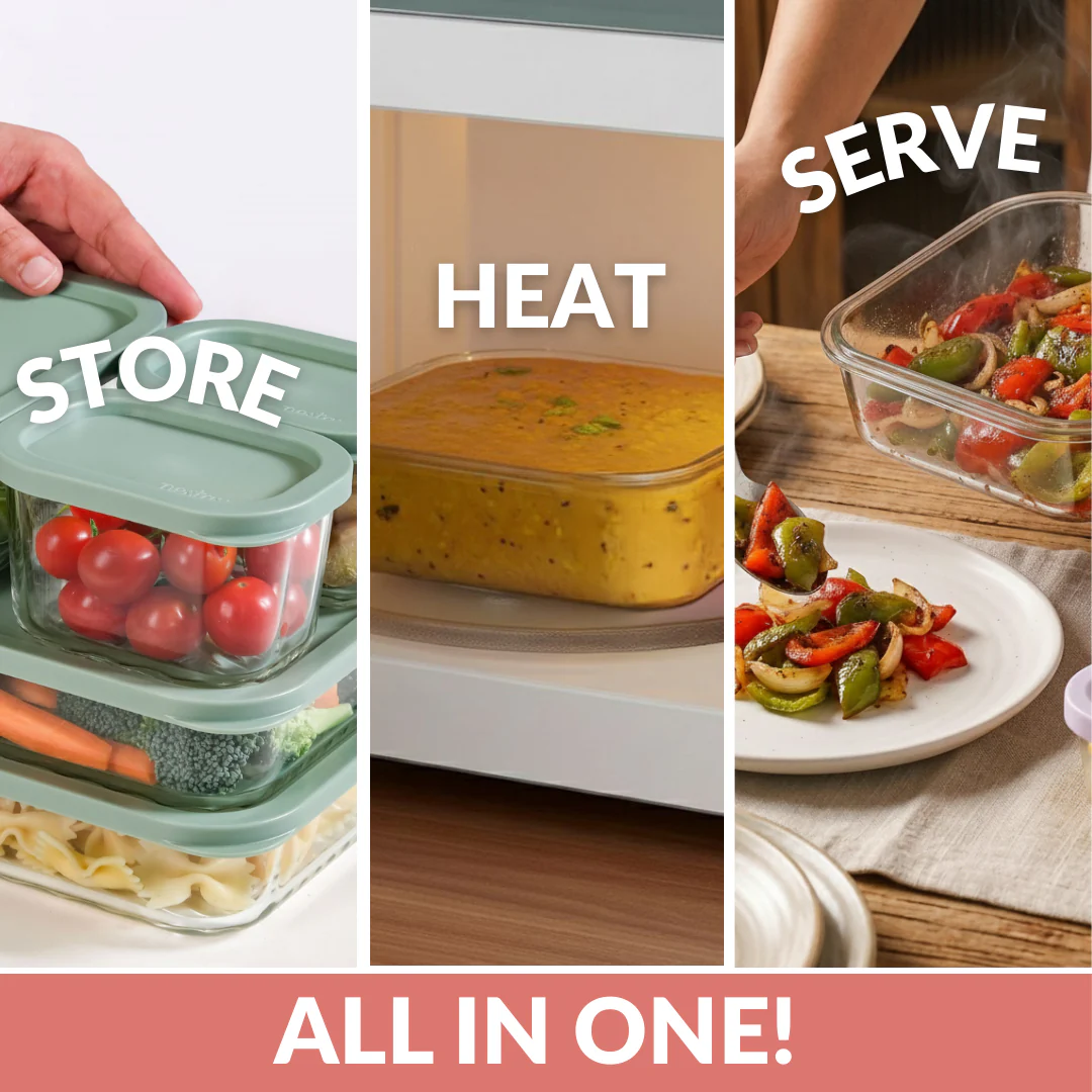 Groovo Storage Containers With Lid Set Of 5 310ml 750ml 1200ml Mauve - Image 5