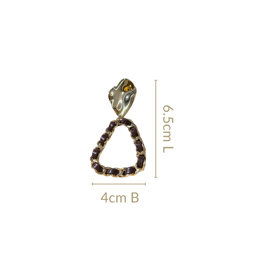 Hammered Dangle Earrings - Image 3