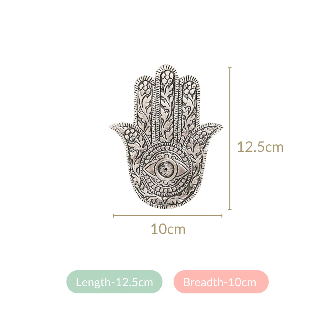 Hamsa Evil Eye Agarbatti Stand With Vanilla Incense Sticks - Image 6