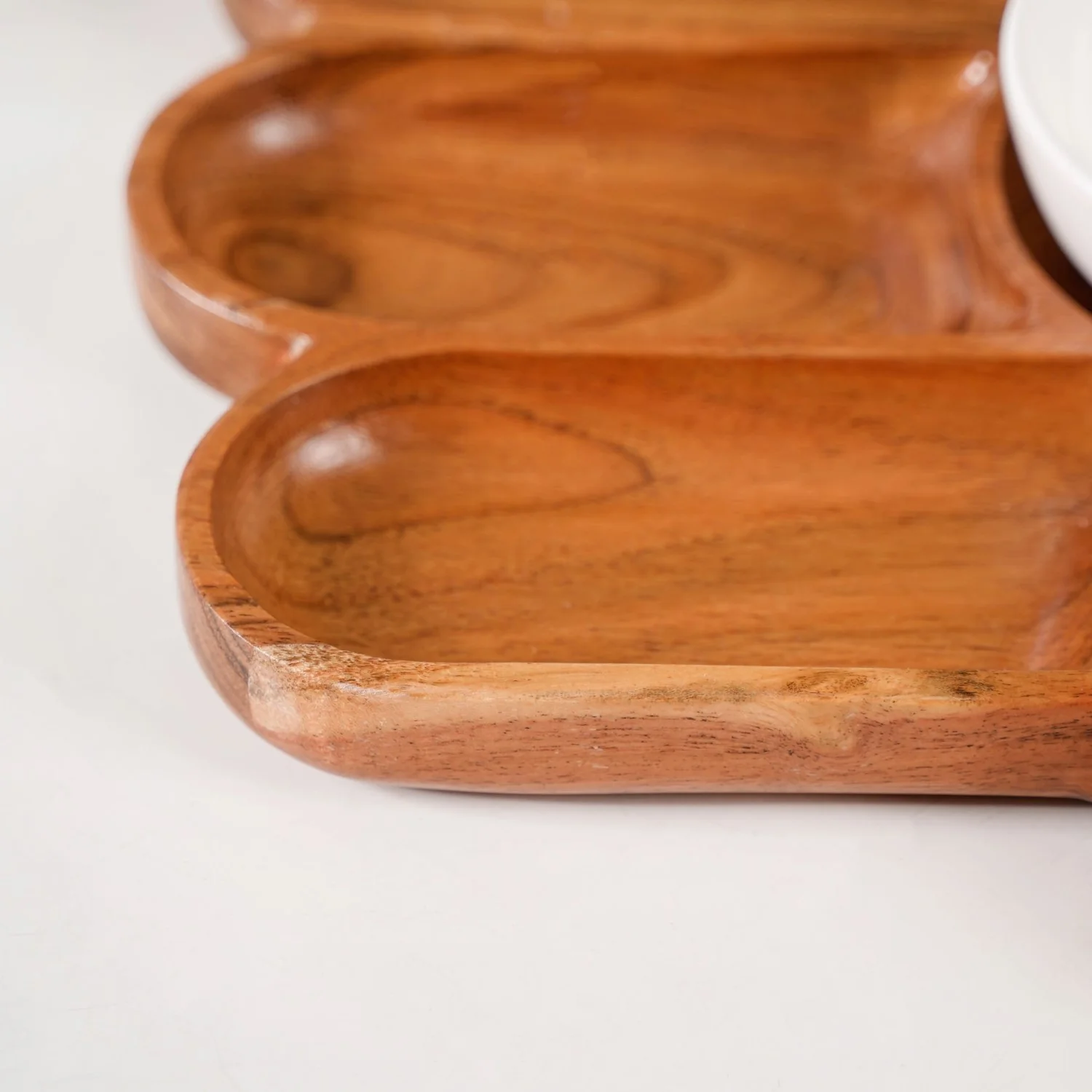 Hamsa Hand Wooden Platter With Dip Bowl - Image 9
