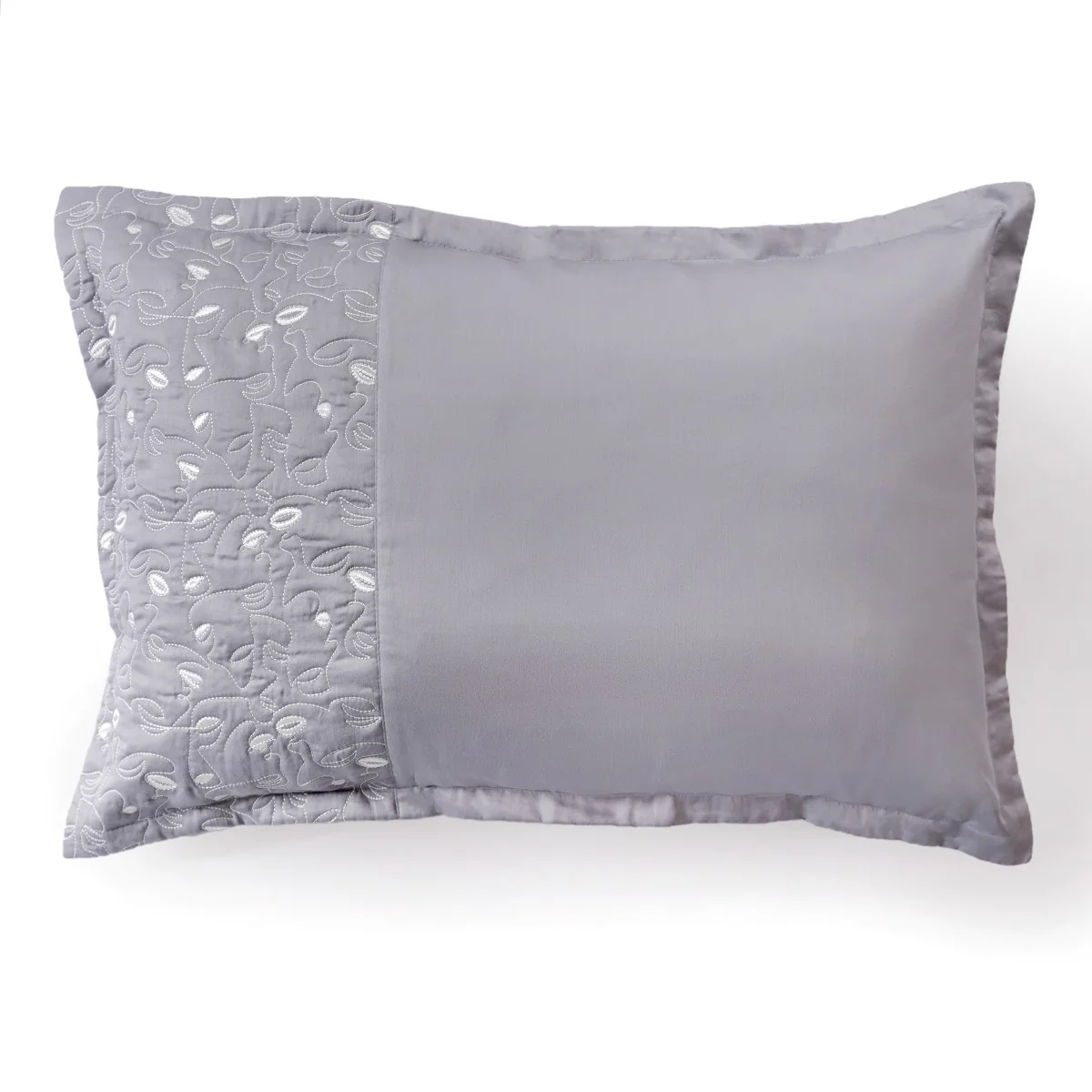 Luxury Embroidered King Size Bed Cover Grey - Image 7