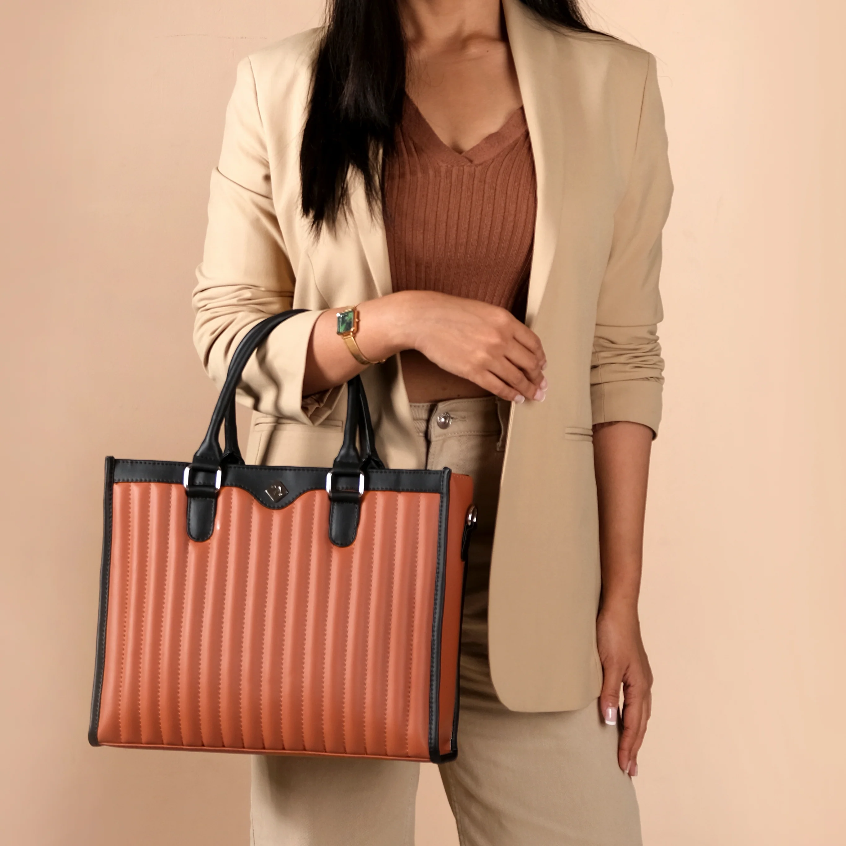 Handbag For Women Tan - Image 2