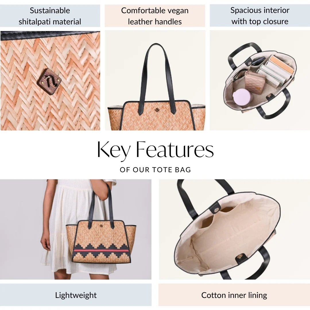 Handwoven Shitalpati Wayfarer Tote Bag - Image 5