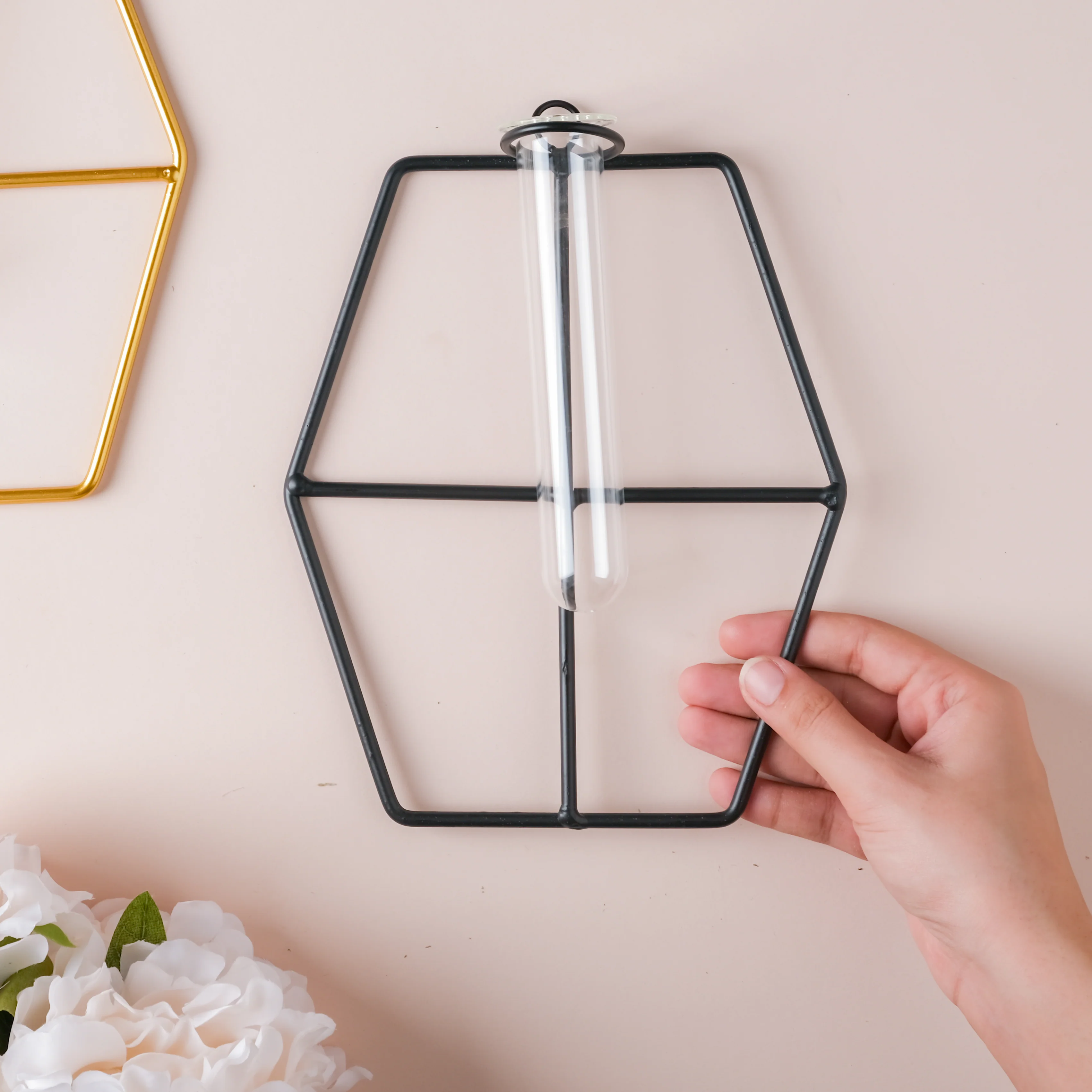 Hanging Glass Planter - Hexagon - Image 5