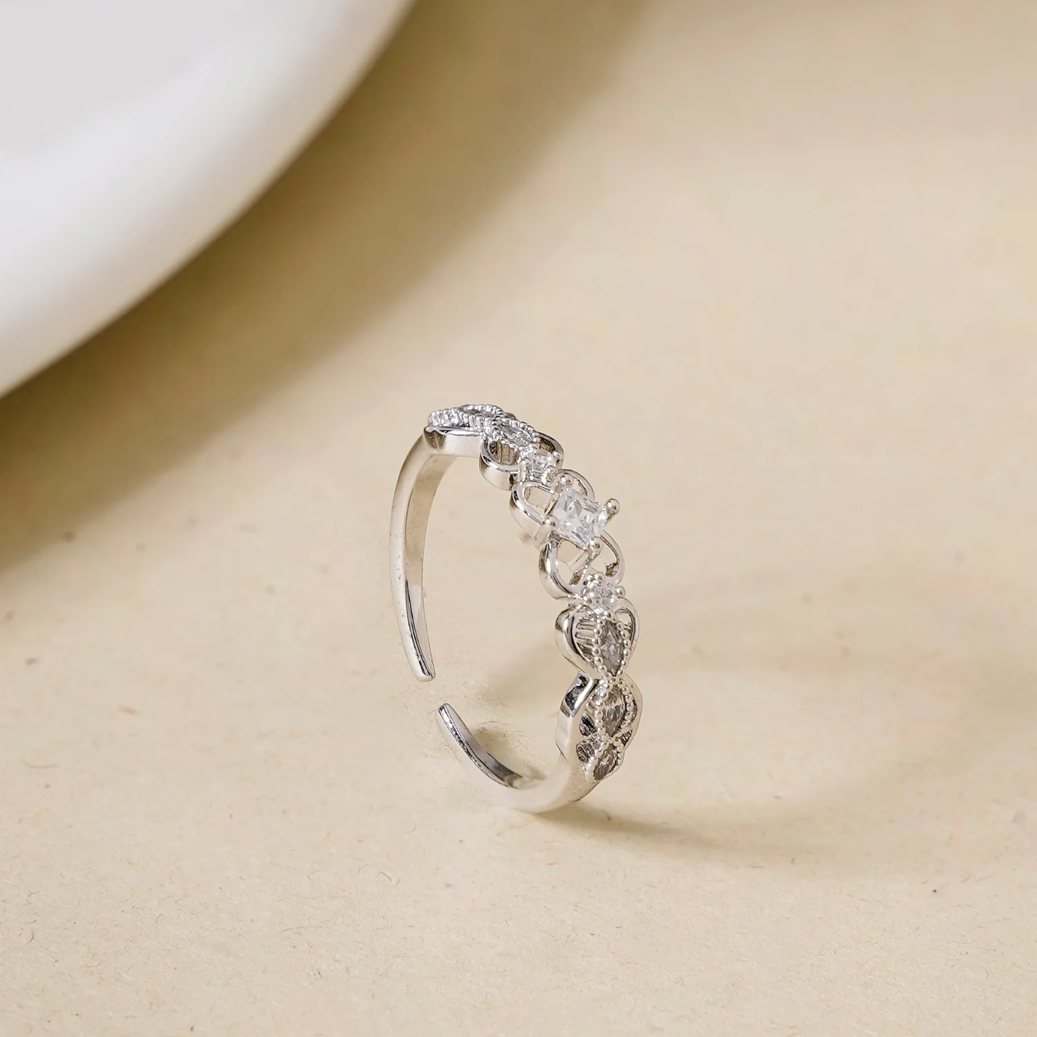 Happy Hearts Silver Ring - Image 5