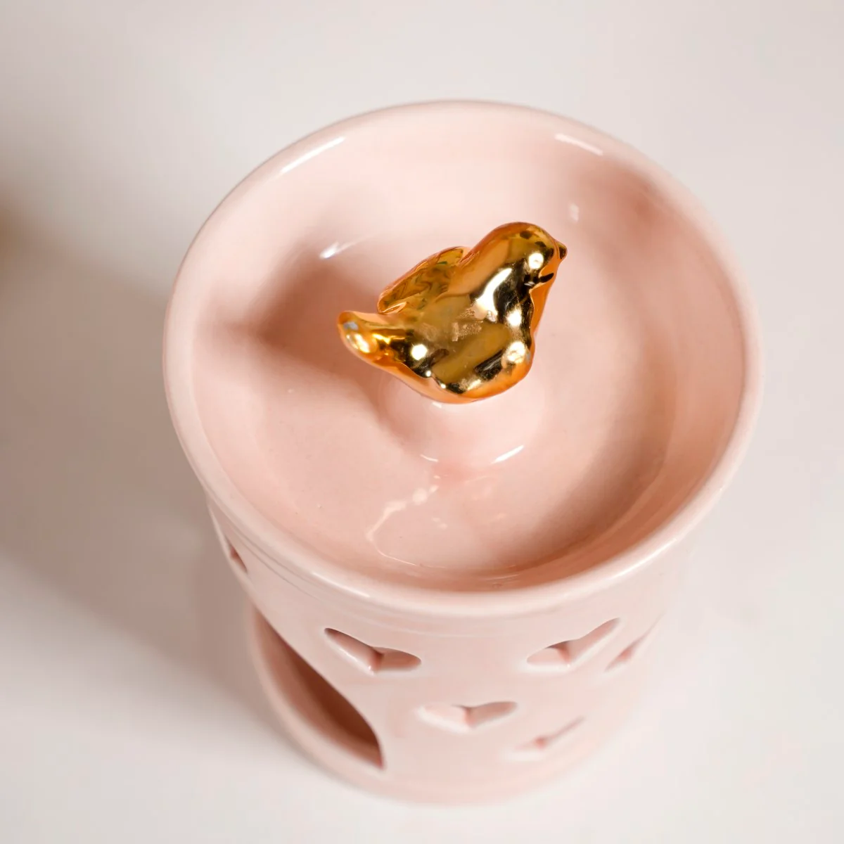 Heart Cutwork Ceramic Diffuser Set Of 2 Peach - Image 10