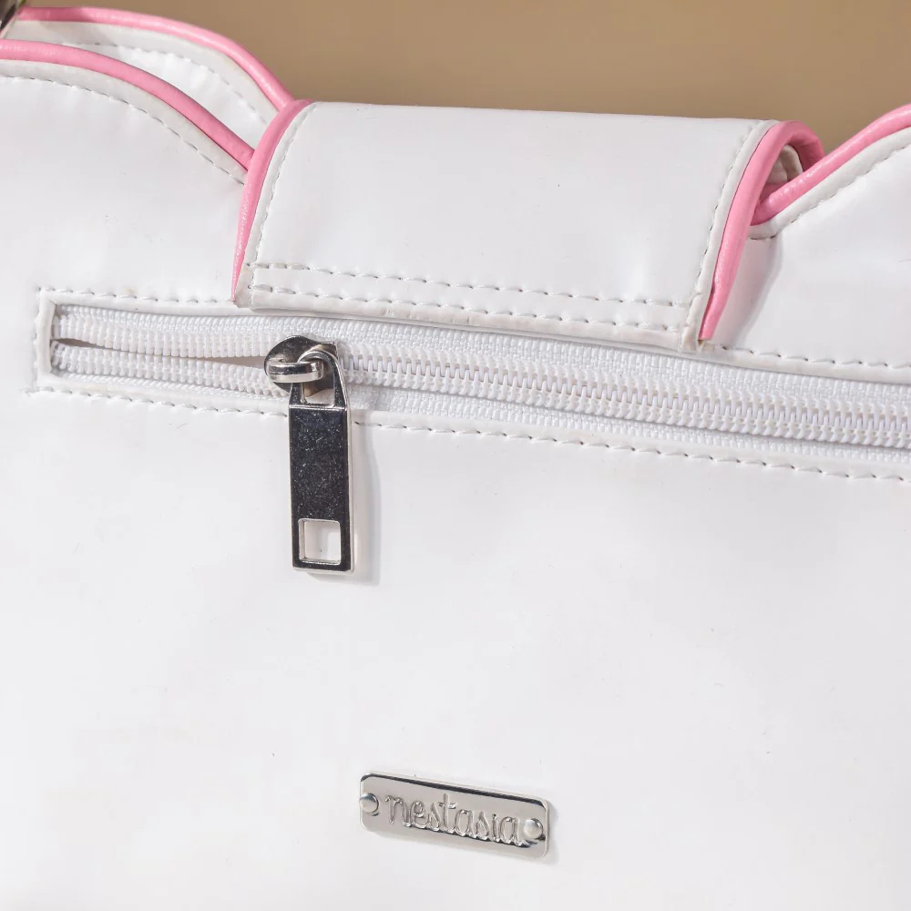 Heart Mini Handbag White And Pink - Image 10