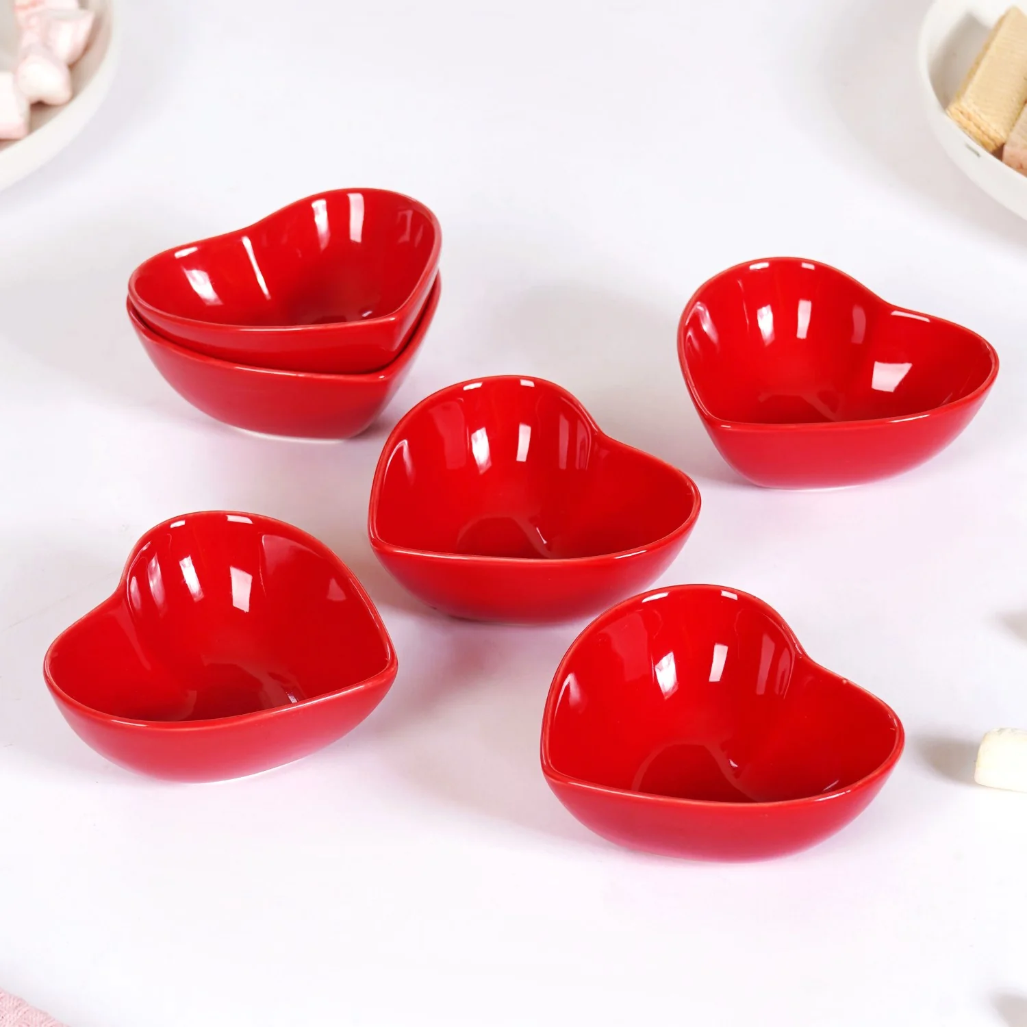 Heart Shaped Bowls Set of 6 - Image 6