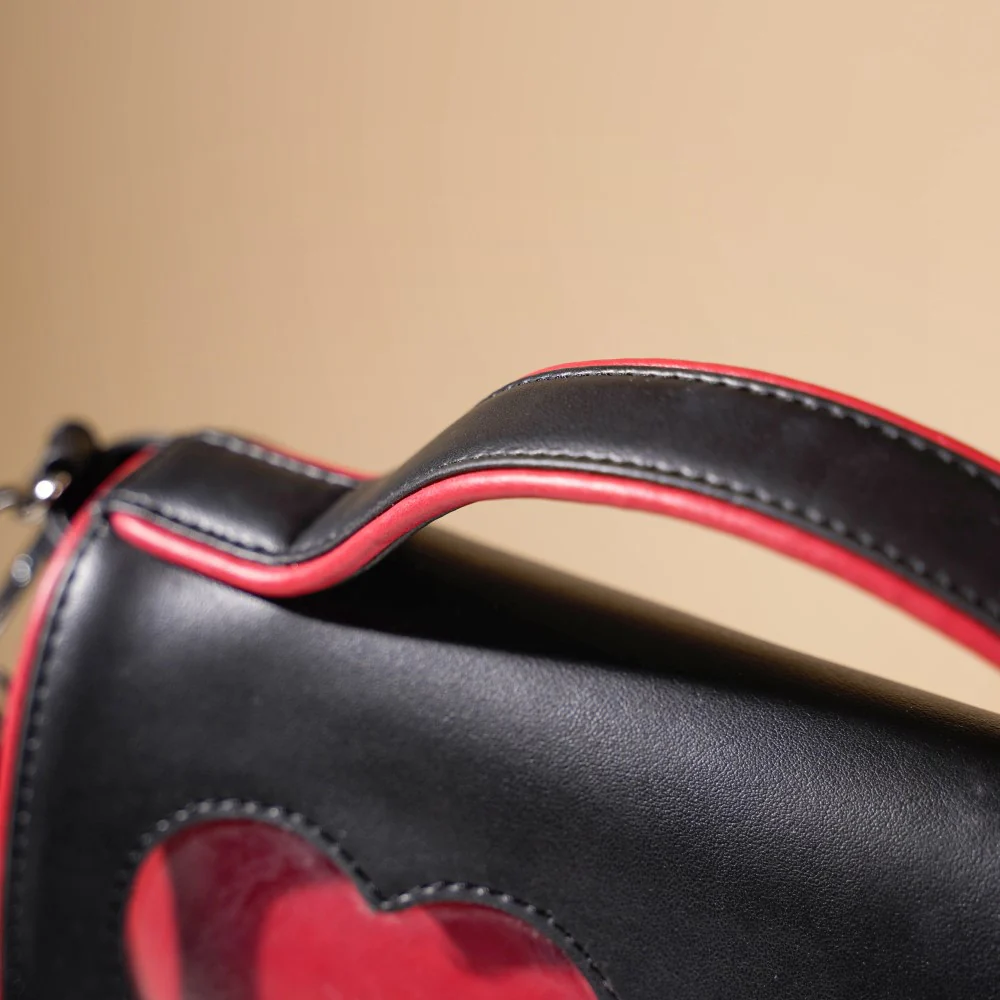 Heart Sling Bag Black And Red - Image 13