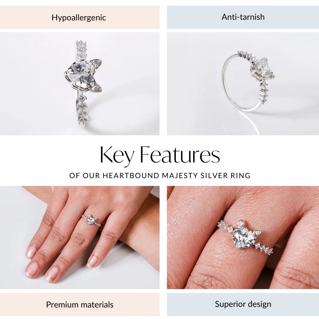 Heartbound Majesty Silver Ring - Image 4