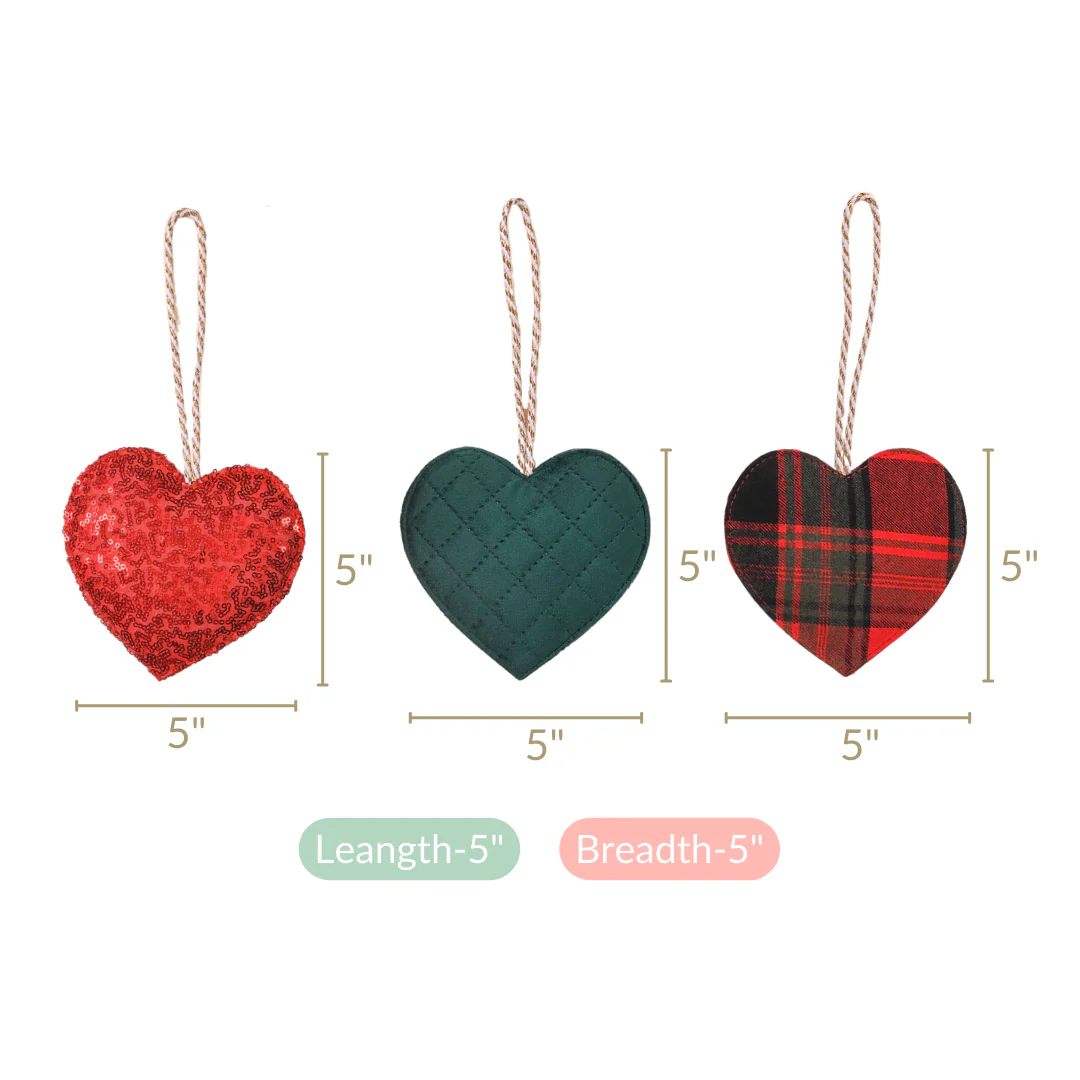 Hearts Wall Hanging Ornaments Set of 3 - Image 7