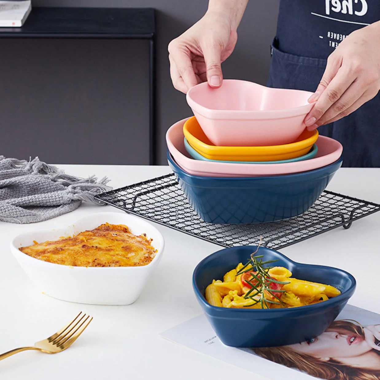 Hearty Ceramic Bakeware Small Light Blue 6 Inch - Image 2