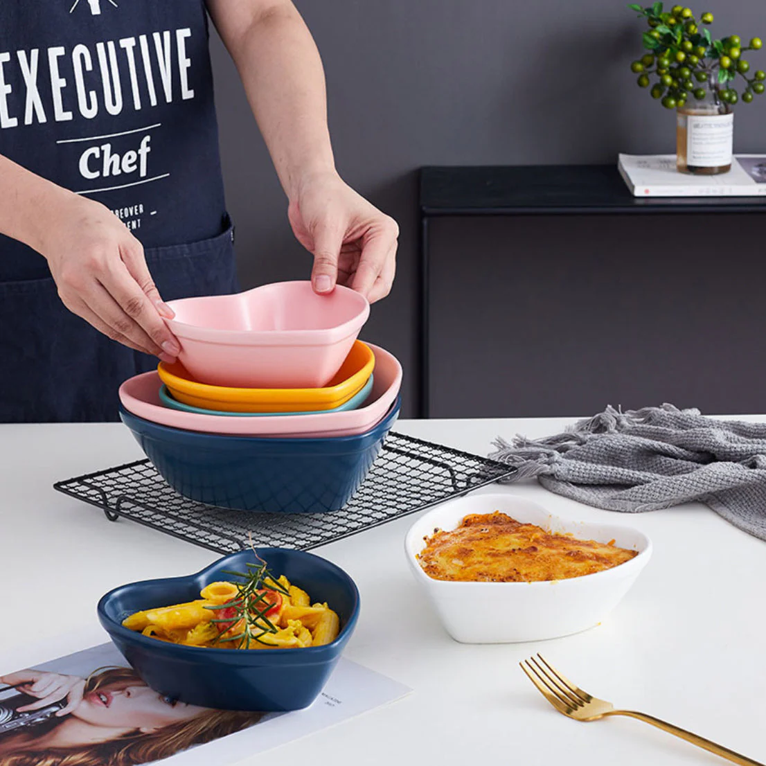 Hearty Ceramic Bakeware Small Pink 6 Inch