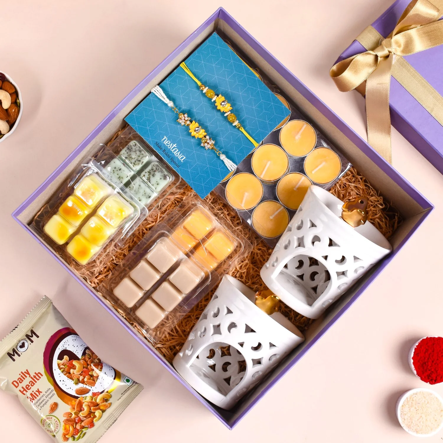 Heavenly Aroma Rakhi Hamper For Bhaiya Bhabhi - Image 2