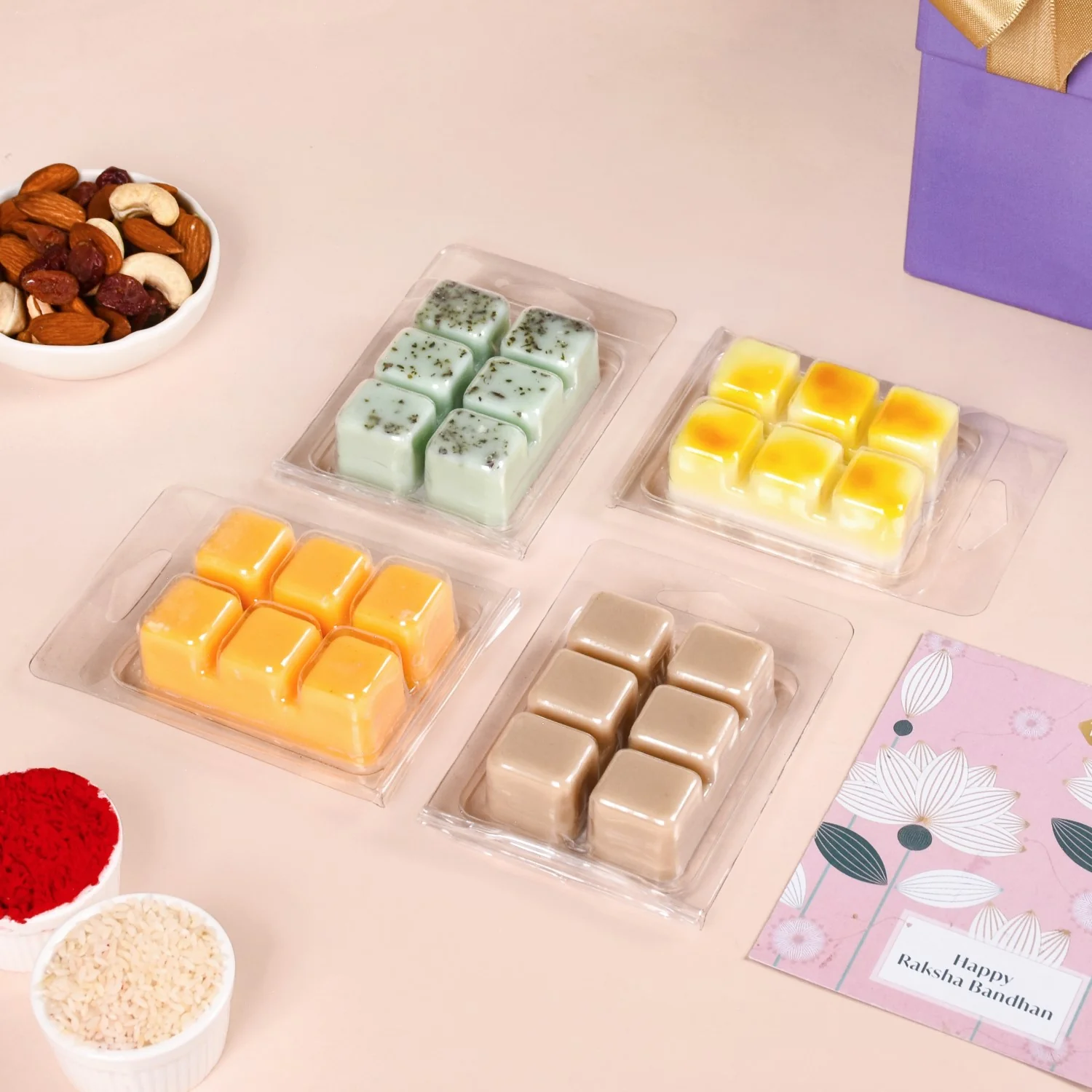 Heavenly Aroma Rakhi Hamper For Bhaiya Bhabhi - Image 4