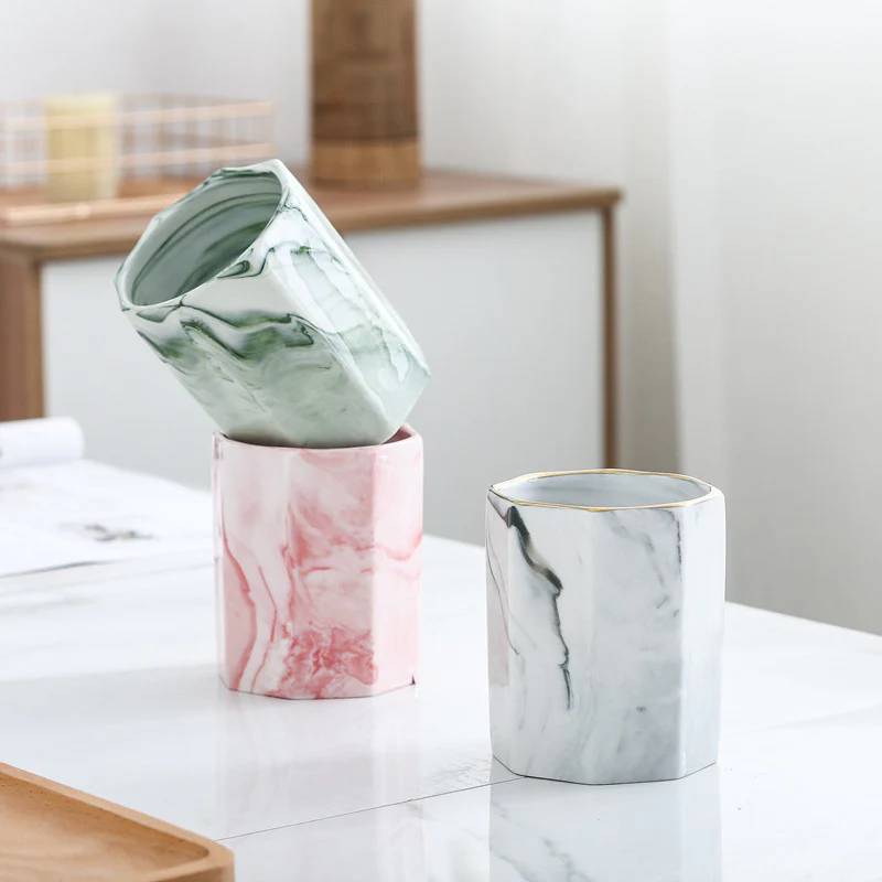 Hexad Marble Green Ceramic Organiser - Image 7
