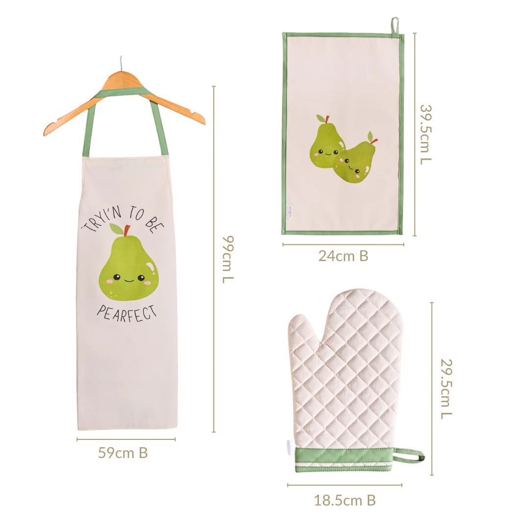 Home Chef Gift Hamper With Spatula Apron Mitten And Hand Towel - Image 3