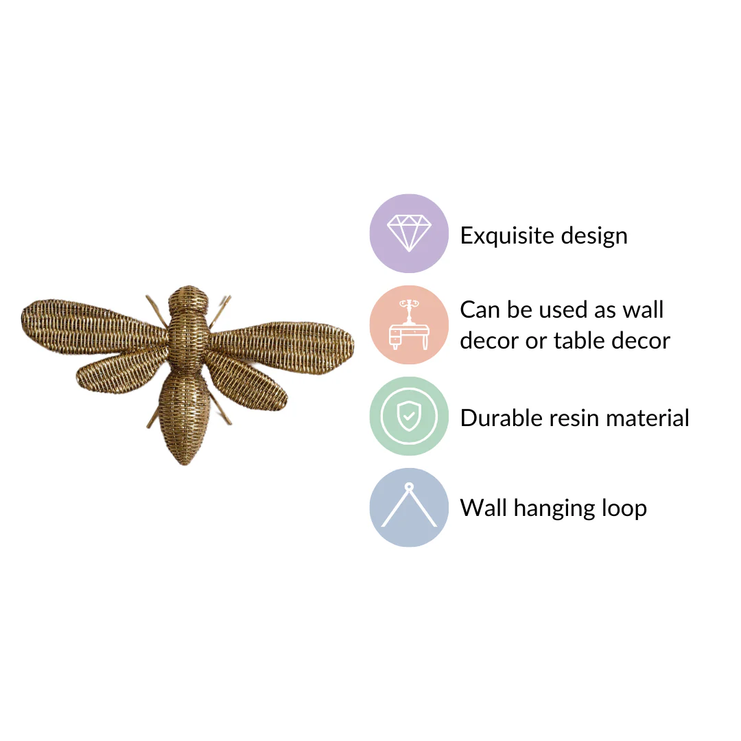 Honeybee Wall Decor Gold - Image 5