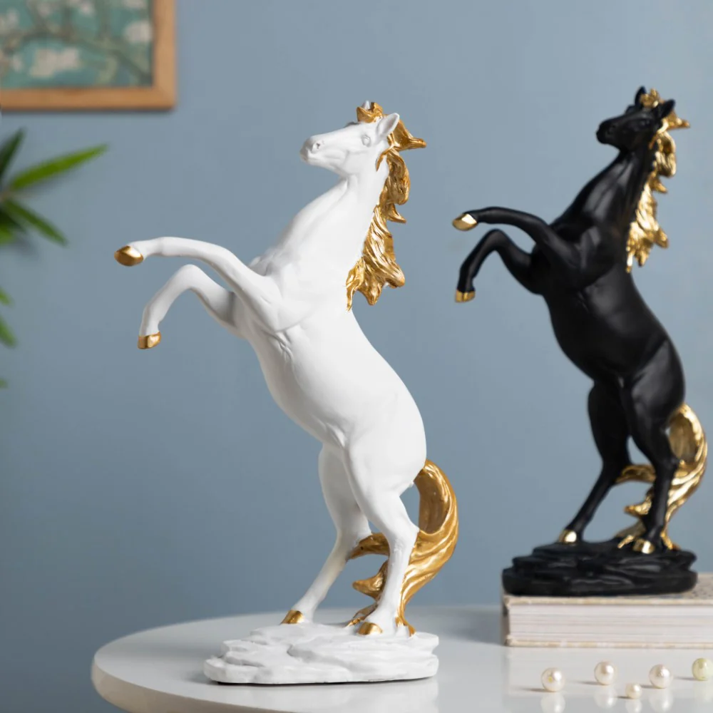 Horse Sculpture Decor Object Black 11.5 Inch - Image 8