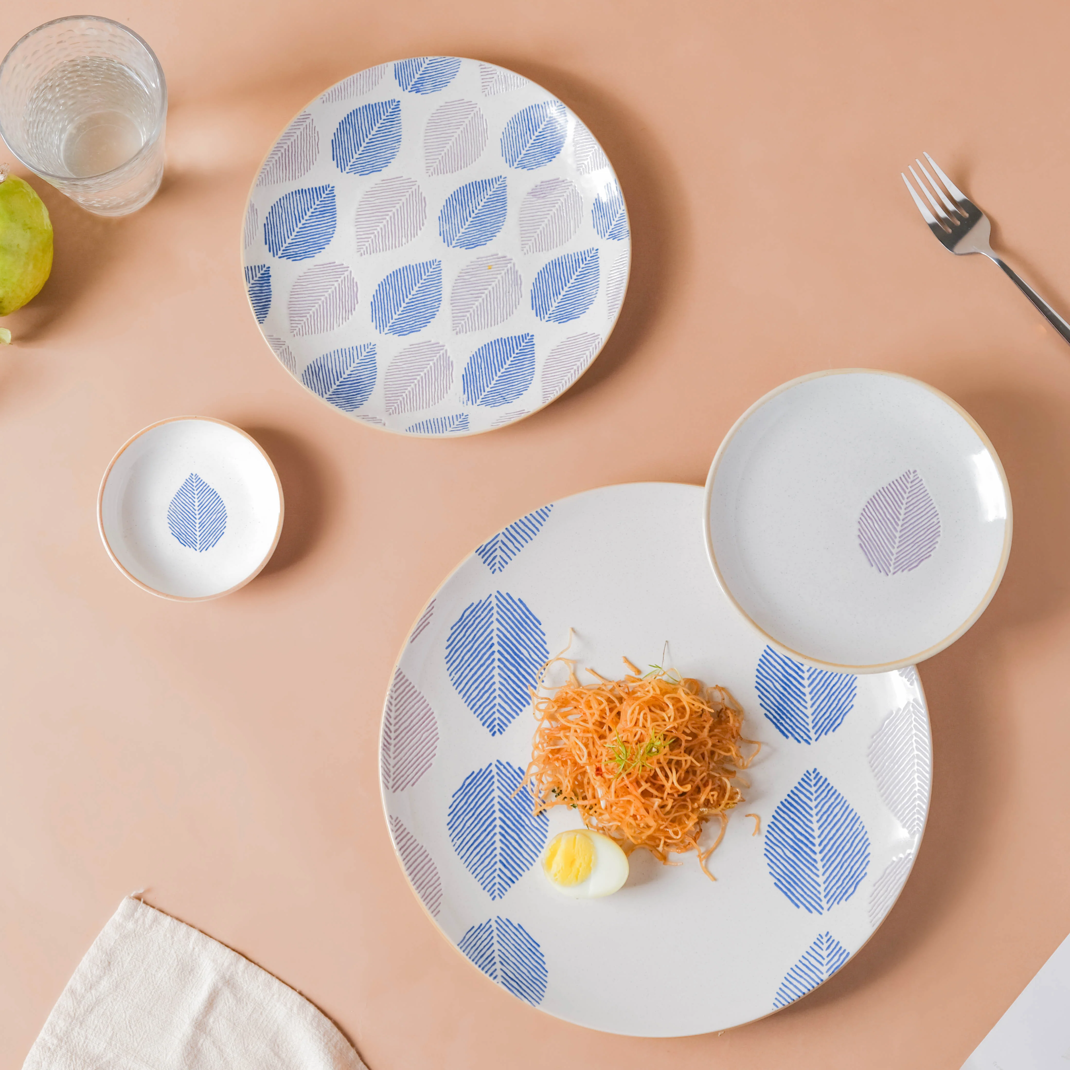 House of Eden Appetizer Plate Blue And White 8 Inch - Image 7