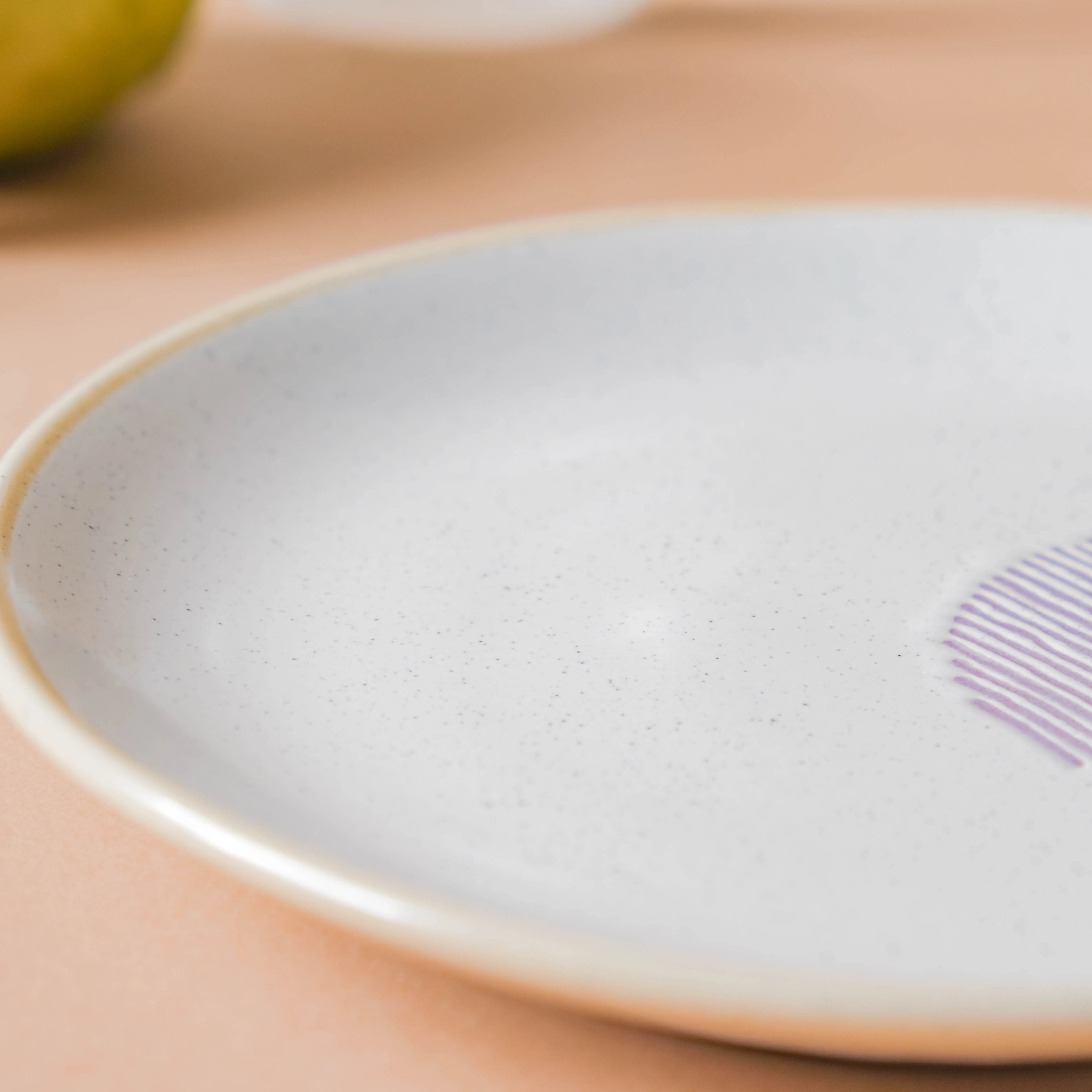 House of Eden Patterned Grey Leaf Plate 6 Inch - Image 7