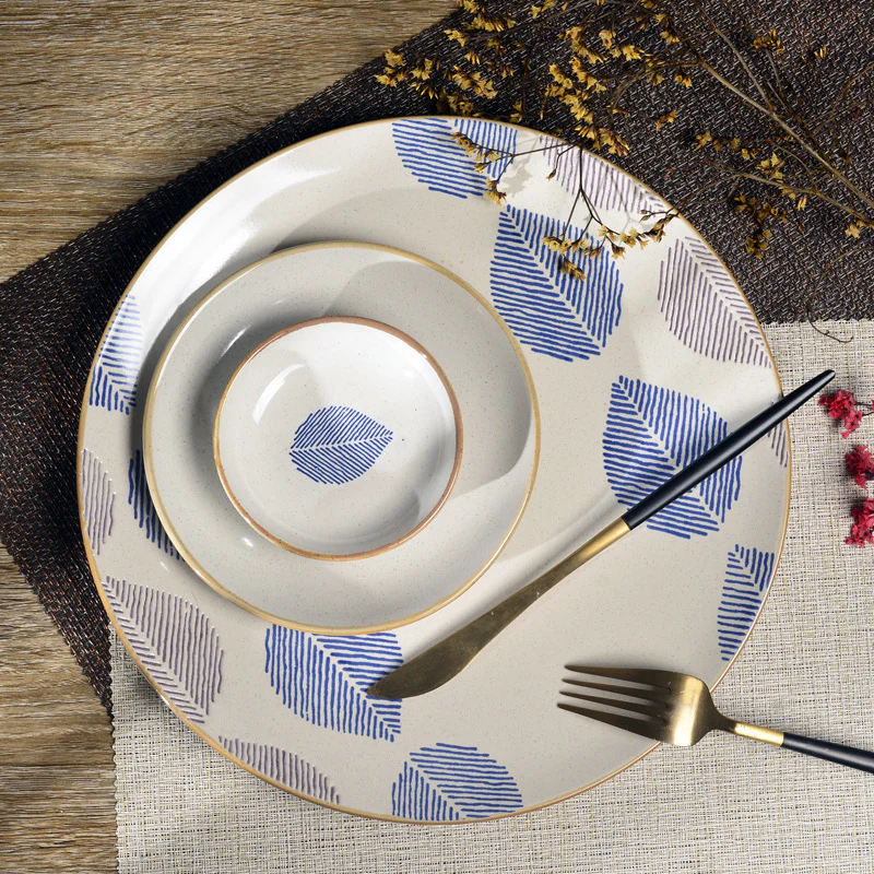 House of Eden Patterned Leaf Dinner Plate 11 Inch - Image 15