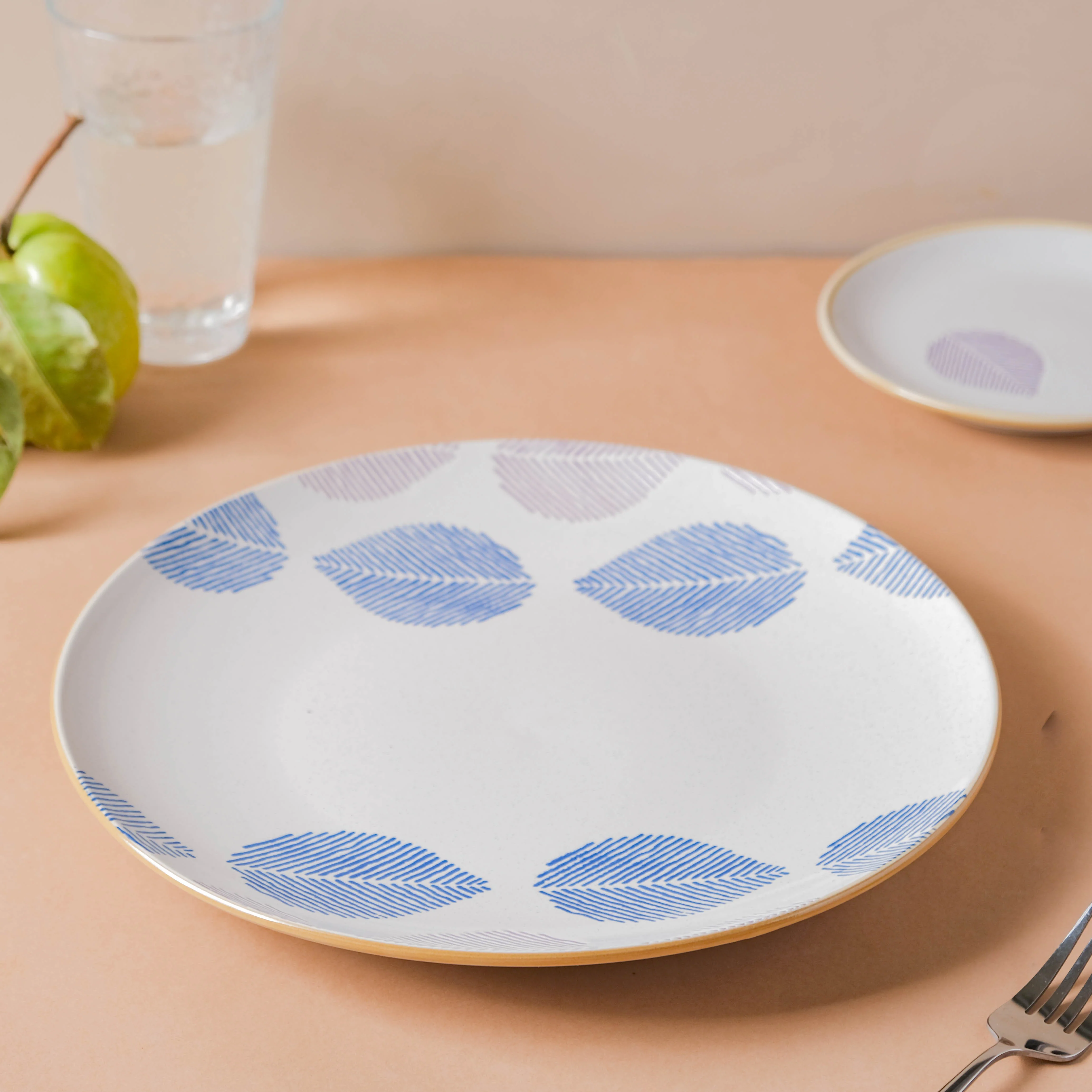 House of Eden Patterned Leaf Dinner Plate 11 Inch - Image 4