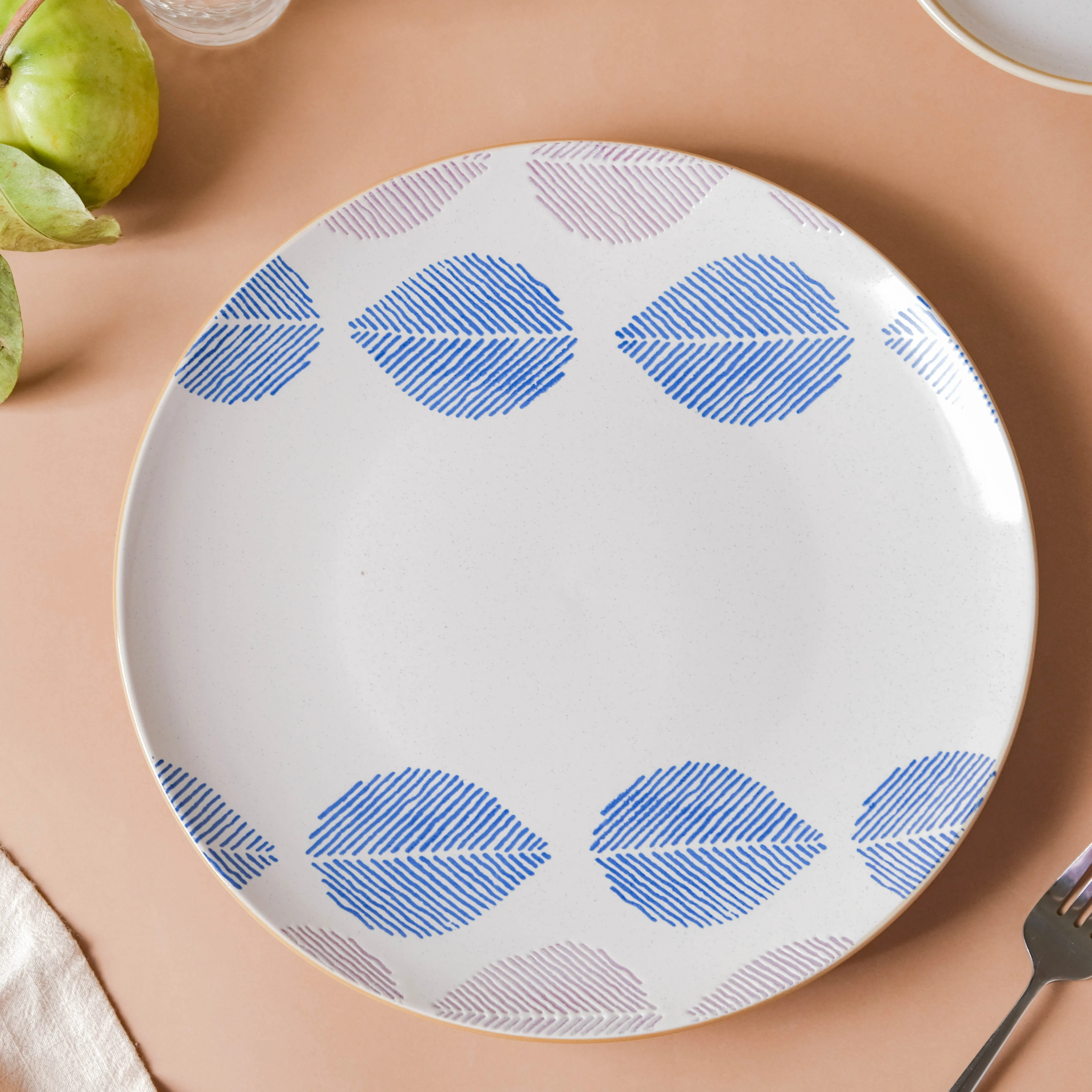 House of Eden Patterned Leaf Dinner Plate 11 Inch - Image 5
