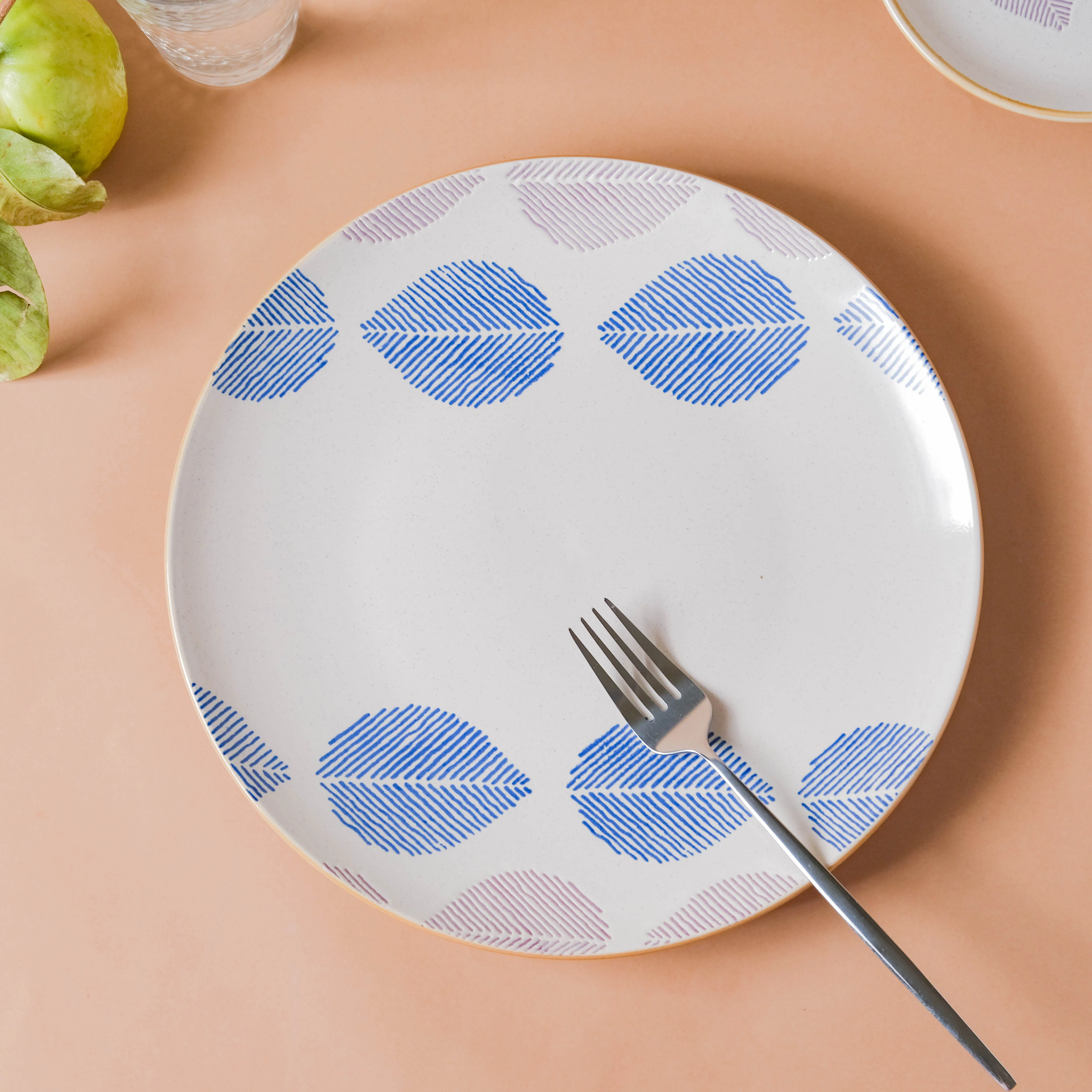 House of Eden Patterned Leaf Dinner Plate 11 Inch - Image 7