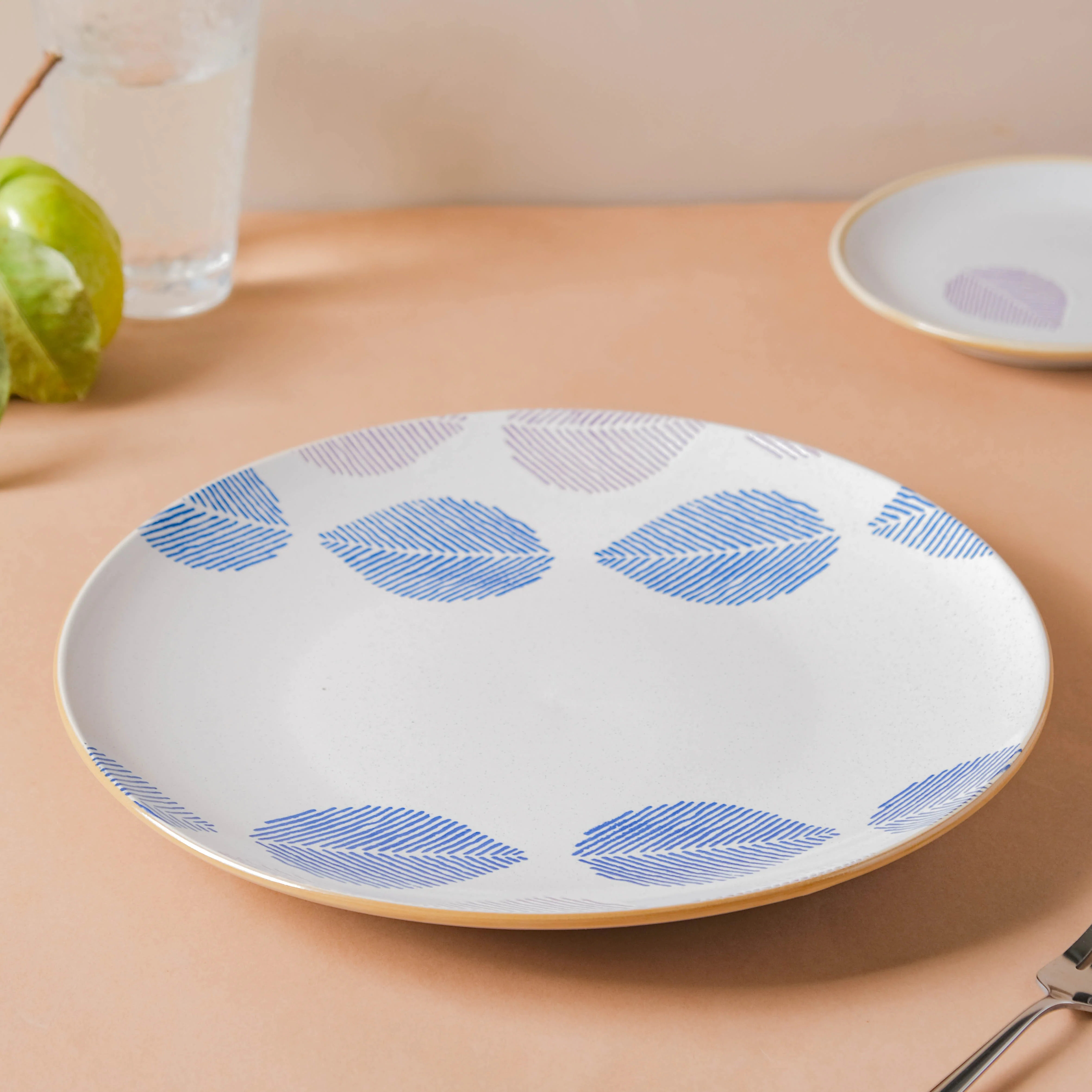 House of Eden Patterned Leaf Dinner Plate 11 Inch - Image 9
