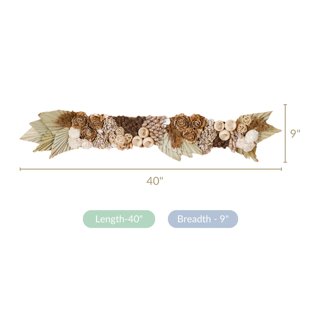 Hygge Sustainable Dried Flower Toran For Door - Image 6