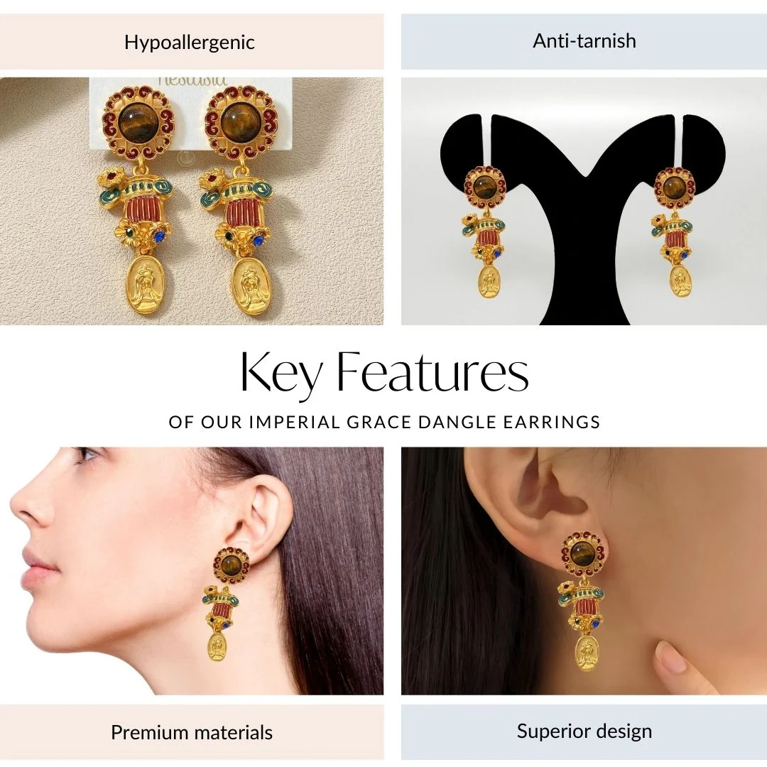 Imperial Grace Dangle Earrings - Image 4