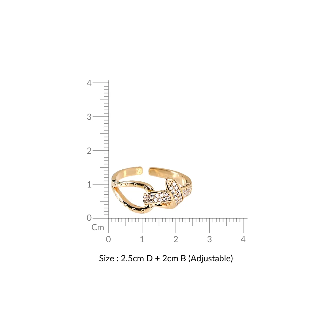 Infinite Radiance Adjustable Gold Ring - Image 3