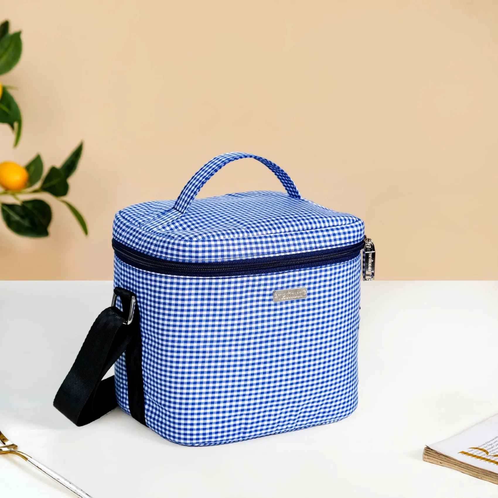 Insulated Lunch Bag And Glass Lunch Box Blue - Image 2