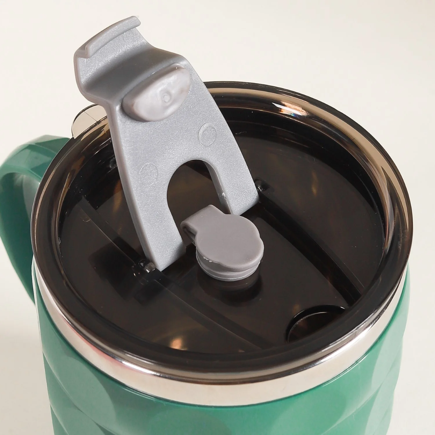 Portable Coffee Mug With Lid Green 400ml - Image 17