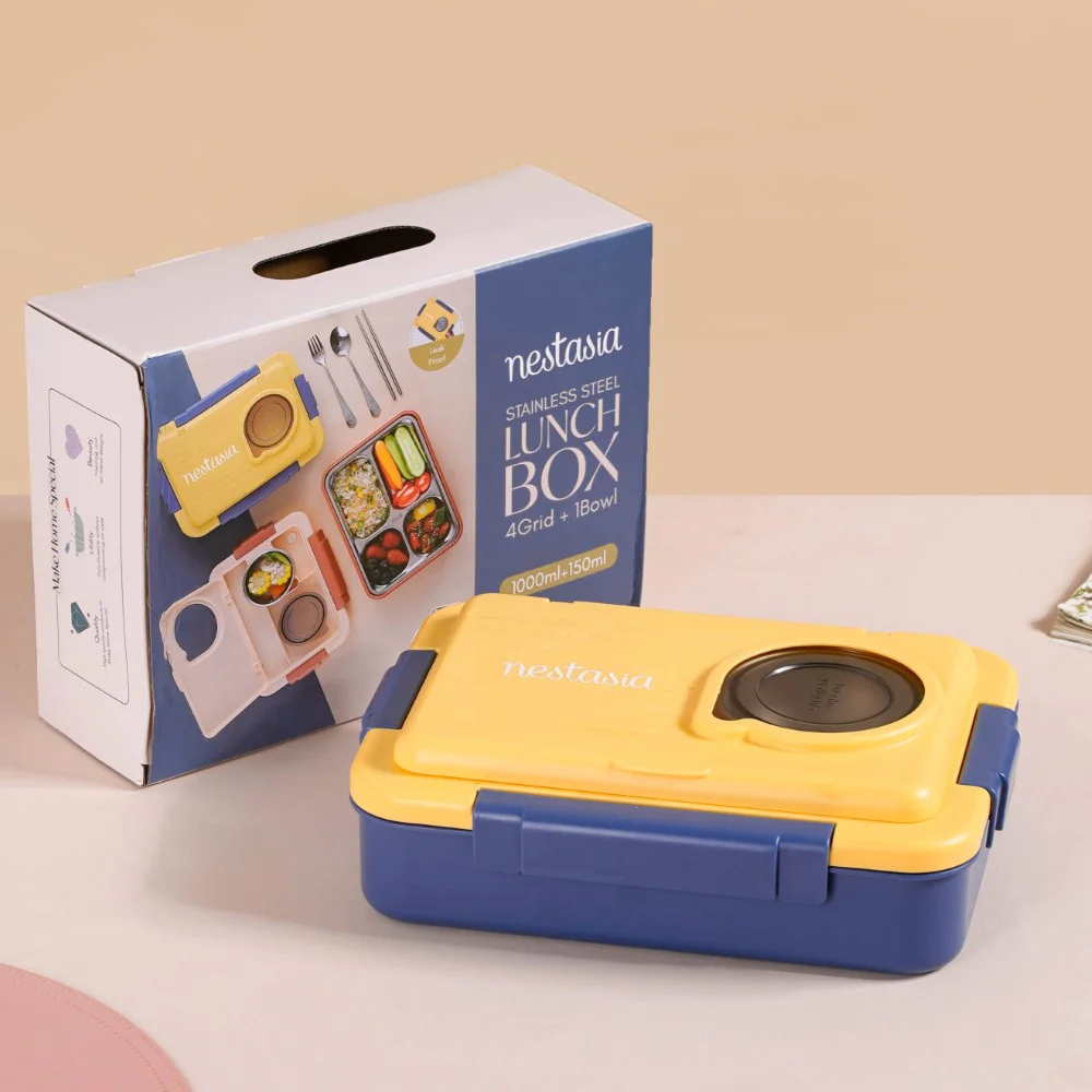 Blue insulated stainless steel tiffin box - Image 4