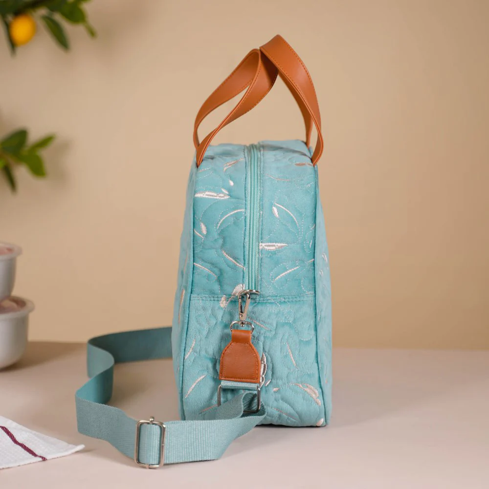 Insulated Tiffin Bag Light Blue - Image 11