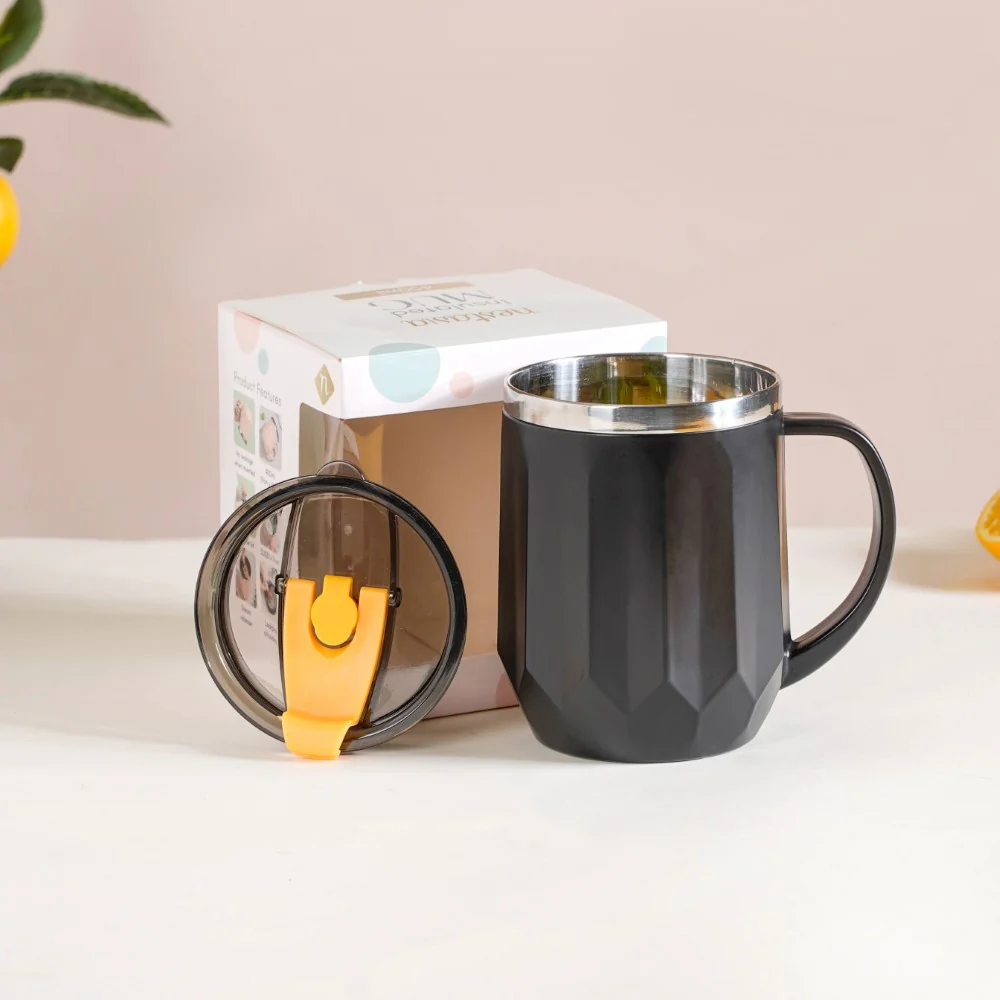Travel Mug For Tea & Coffee Black 400ml - Image 13