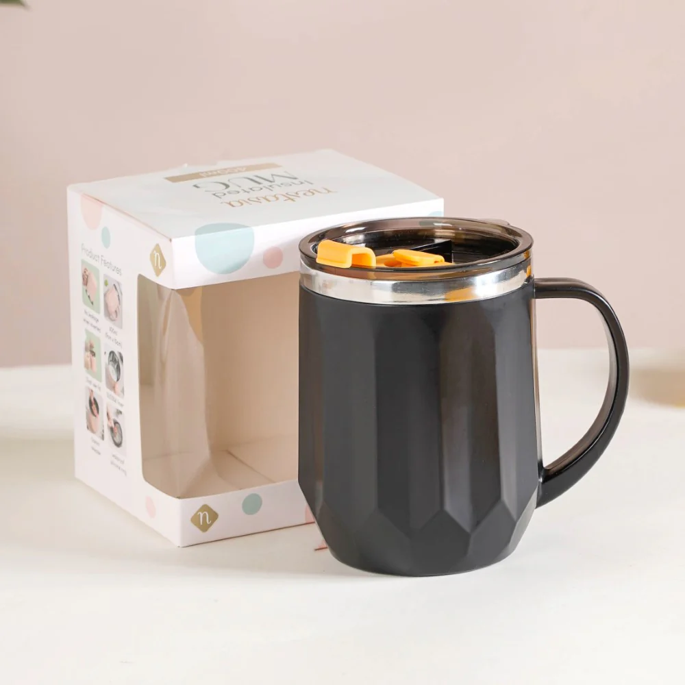 Travel Mug For Tea & Coffee Black 400ml - Image 15