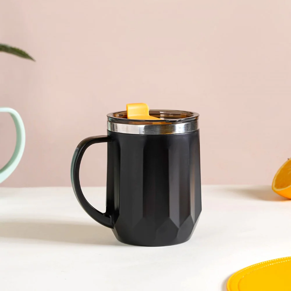 Travel Mug For Tea & Coffee Black 400ml - Image 2