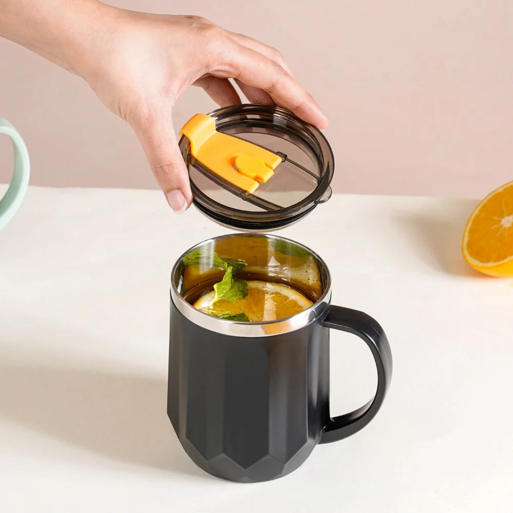 Travel Mug For Tea & Coffee Black 400ml - Image 3