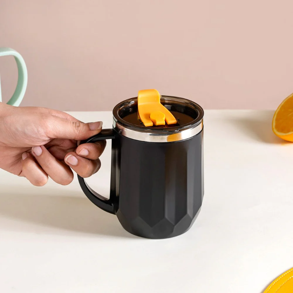 Travel Mug For Tea & Coffee Black 400ml - Image 4